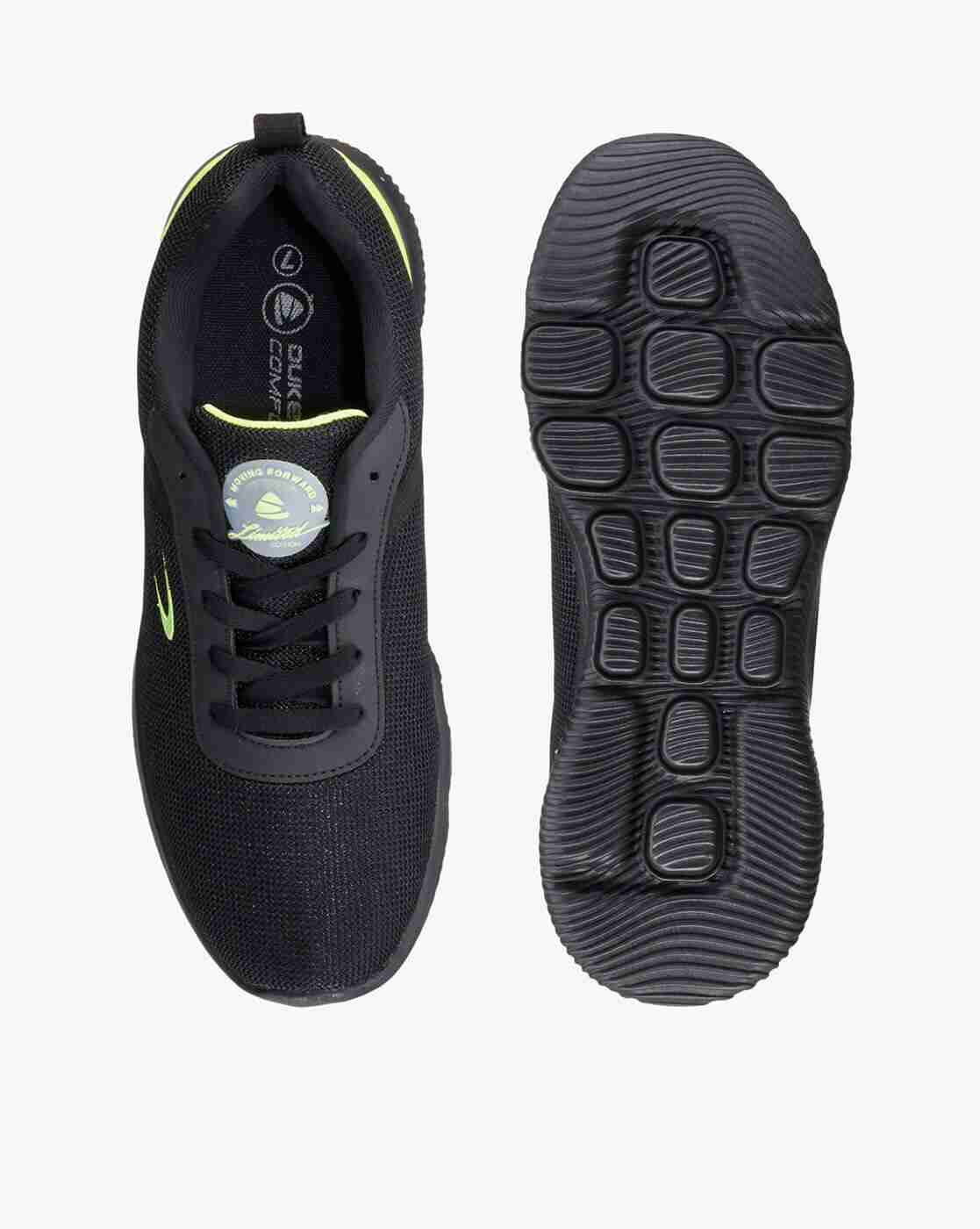DUKE | Lace-Up Running Shoes with Contrast Heel Panel|3