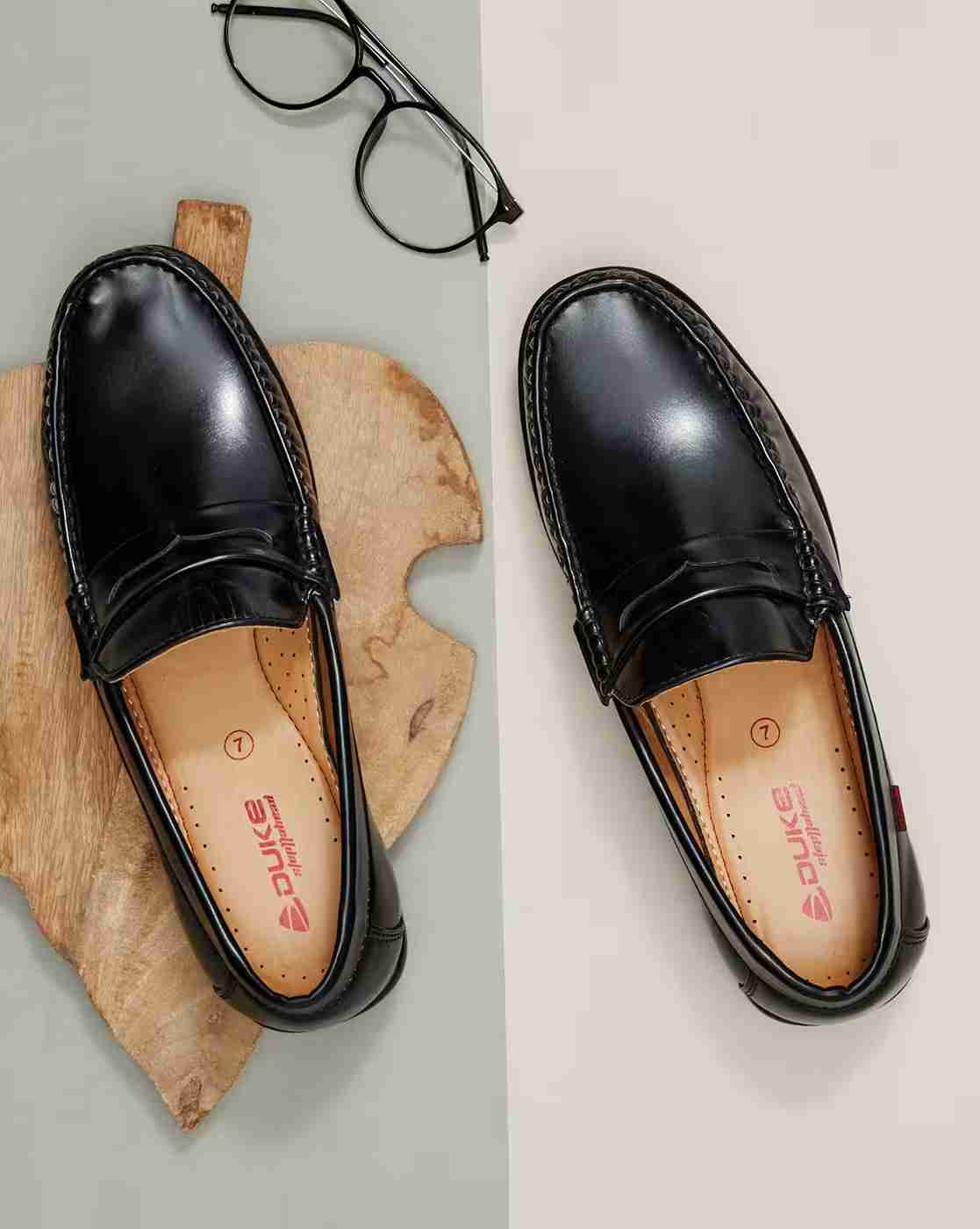 Penny Loafers with Mock-Stitch Upper