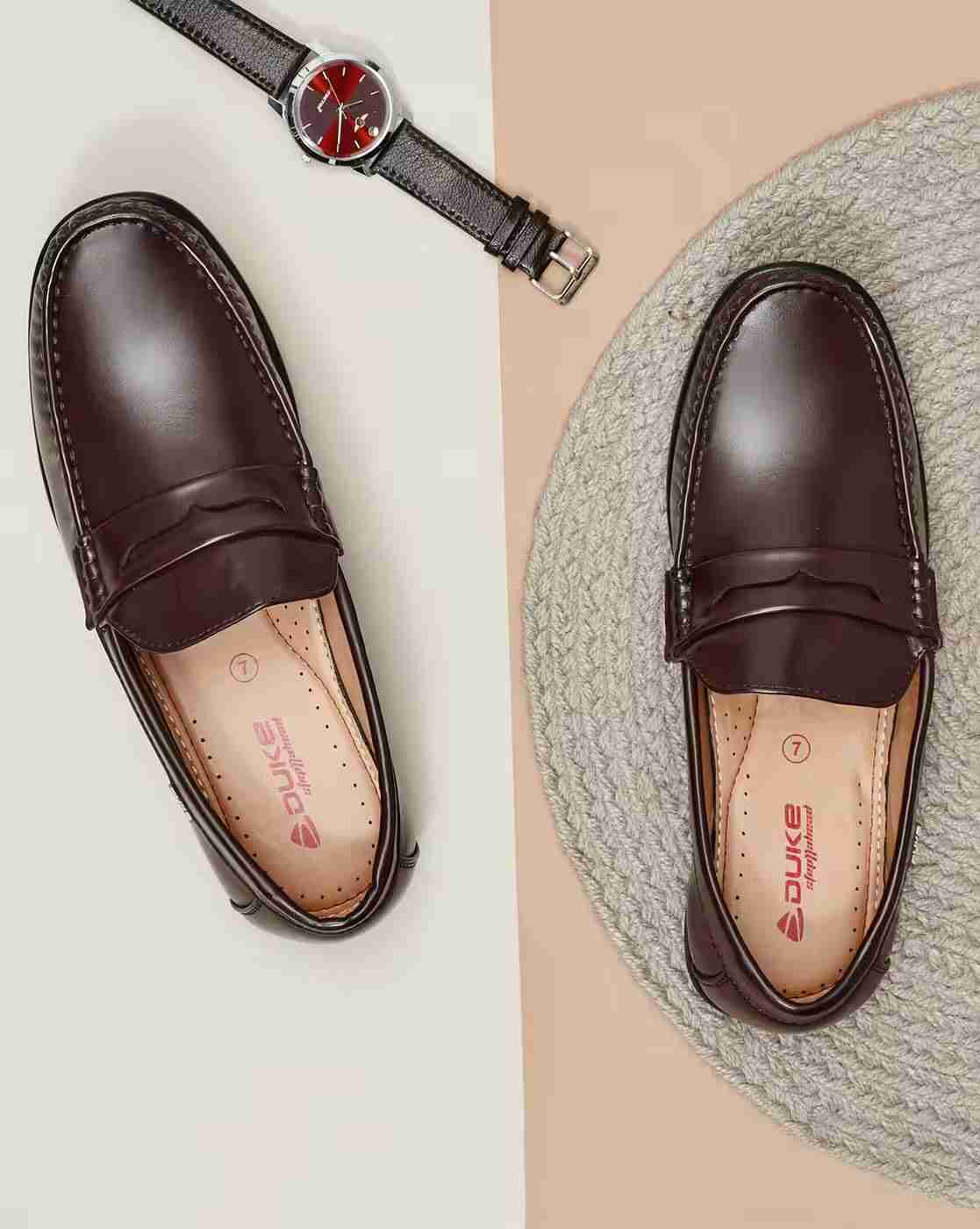 Penny Loafers with Mock-Stitch Upper