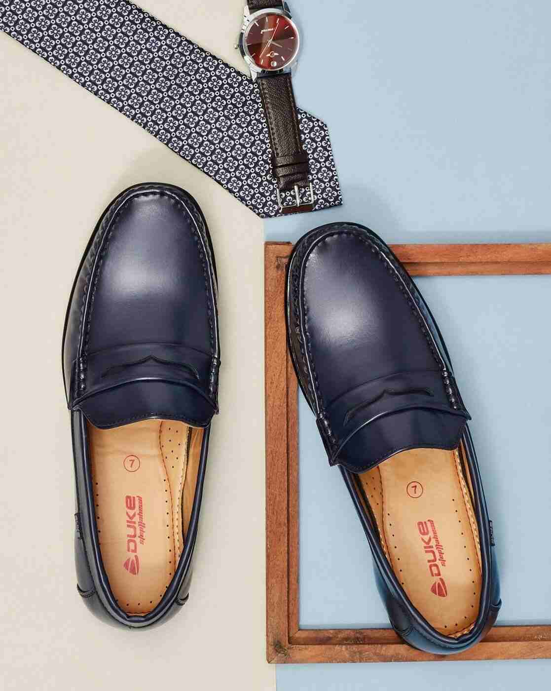 DUKE | Penny Loafers with Mock-Stitch Upper|0