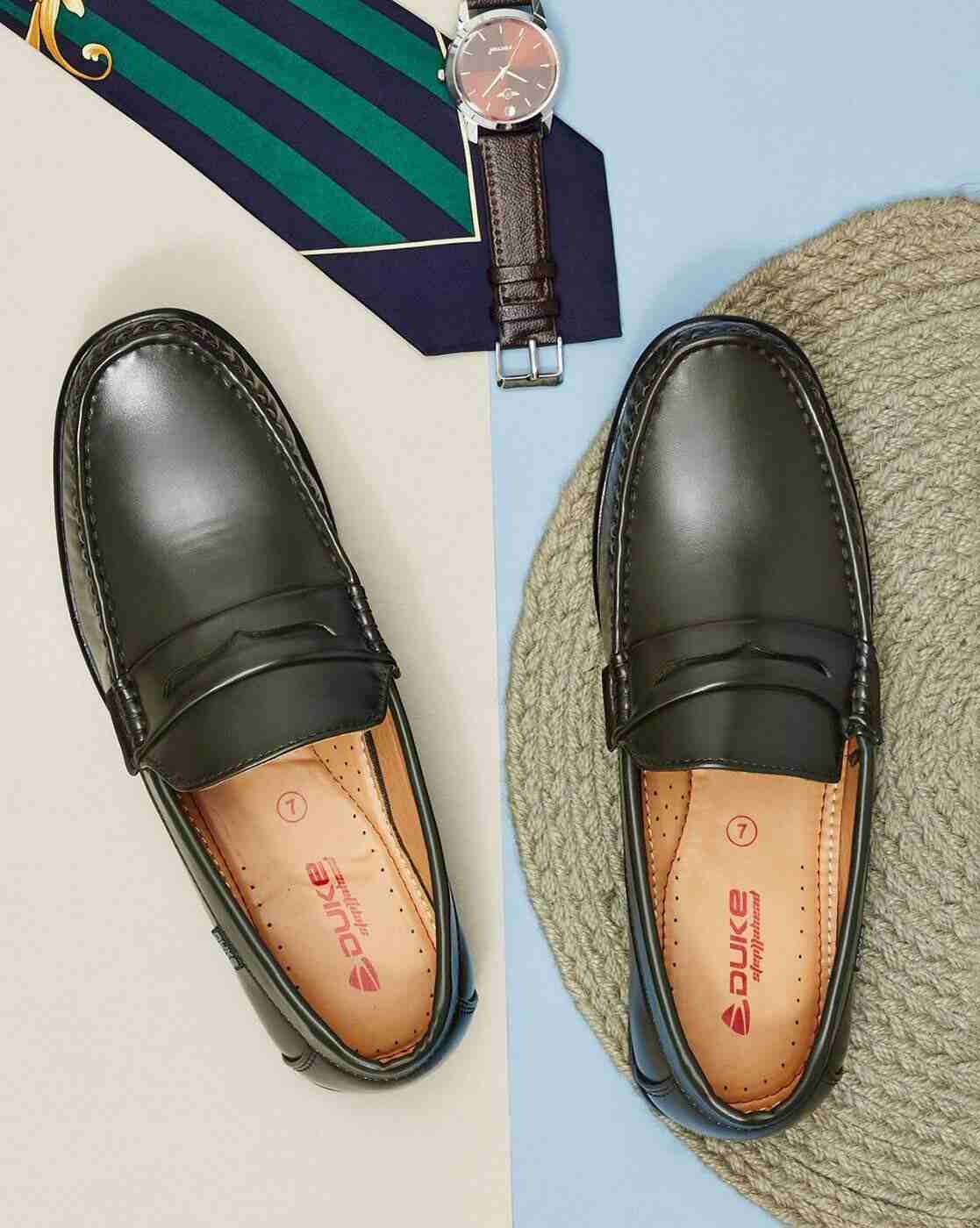 Penny Loafers with Mock-Stitch Upper