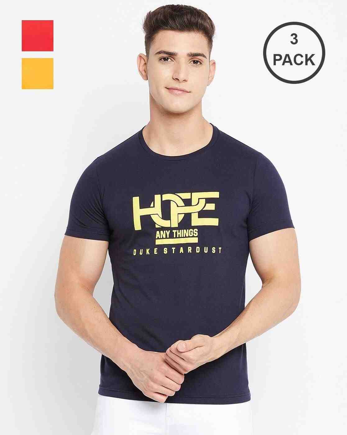 Typographic Print Slim Fit Crew-Neck T-shirt