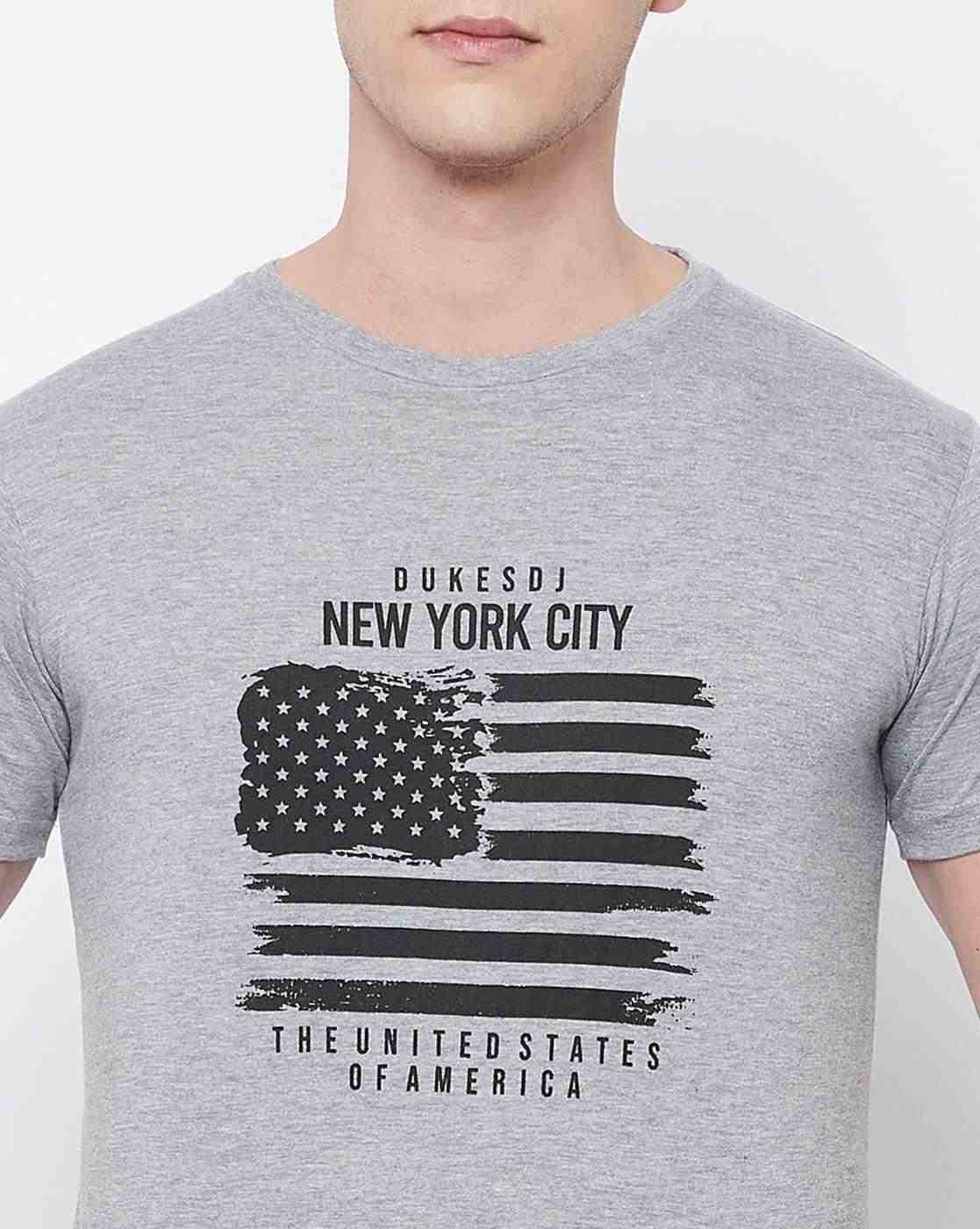 DUKE | Typographic Print Slim Fit Crew-Neck T-shirt|7