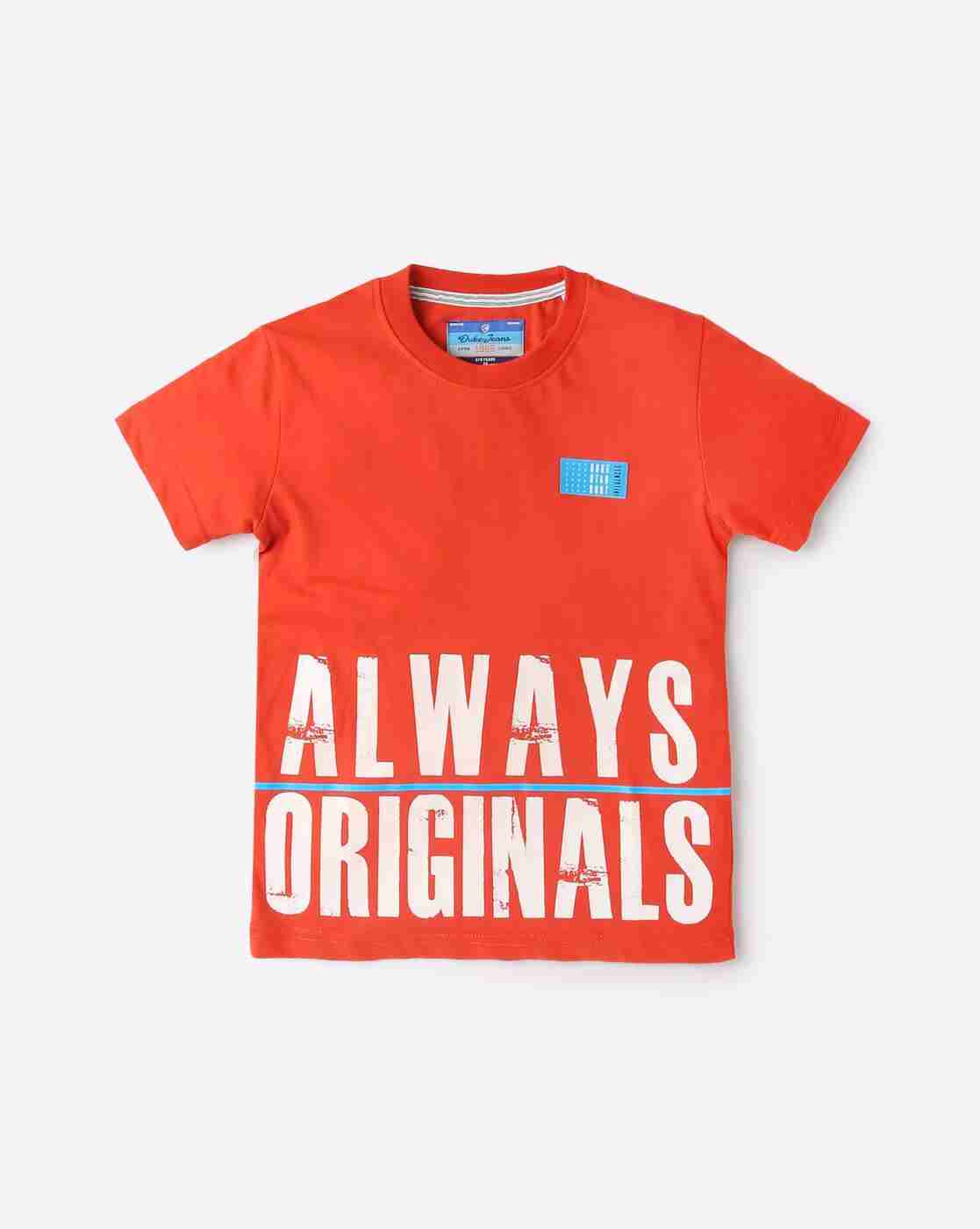 DUKE | Typographic Print Crew-Neck T-shirt|0