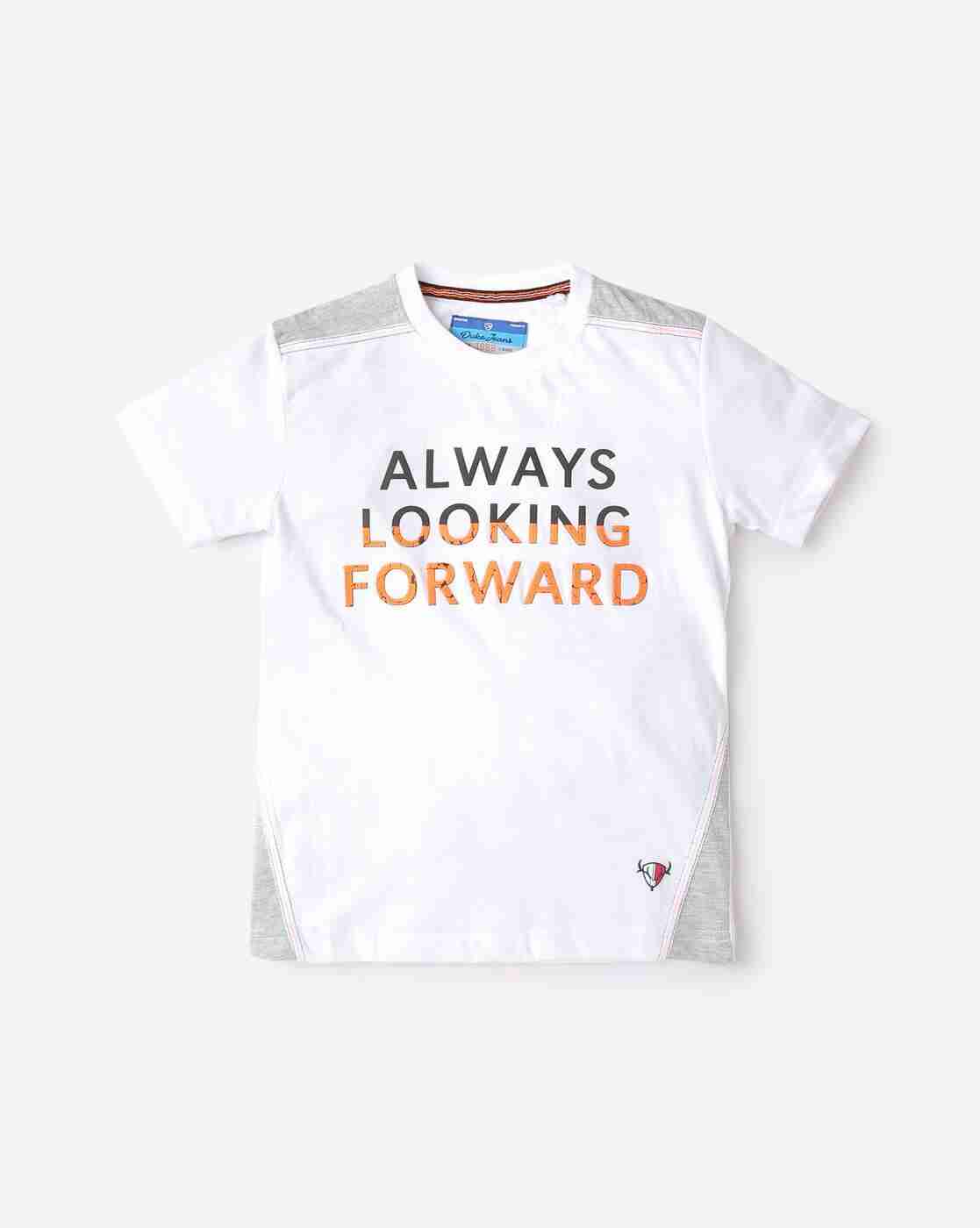 DUKE | Typographic Print Crew-Neck T-shirt|0