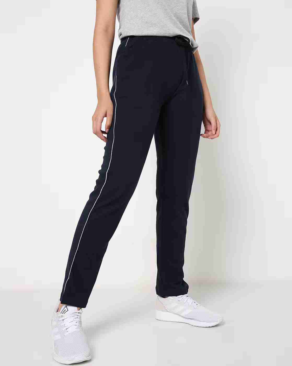 Straight Track Pants with Drawstring Waist