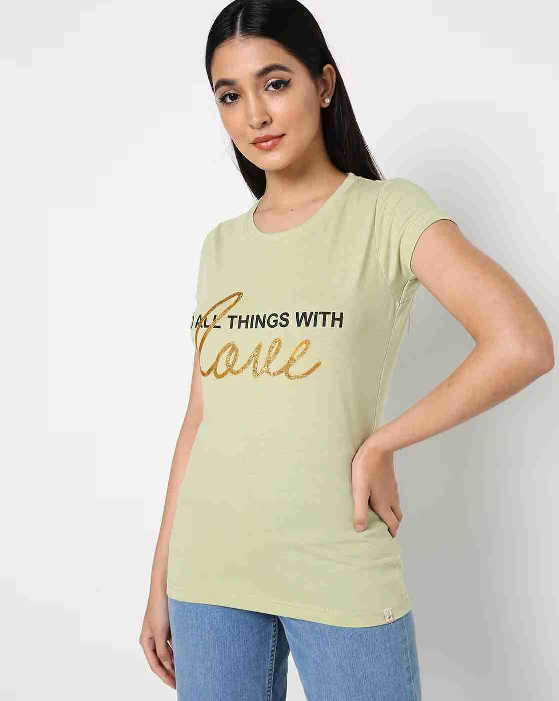 DUKE | Typographic Print Slim Fit Round-Neck Top|0