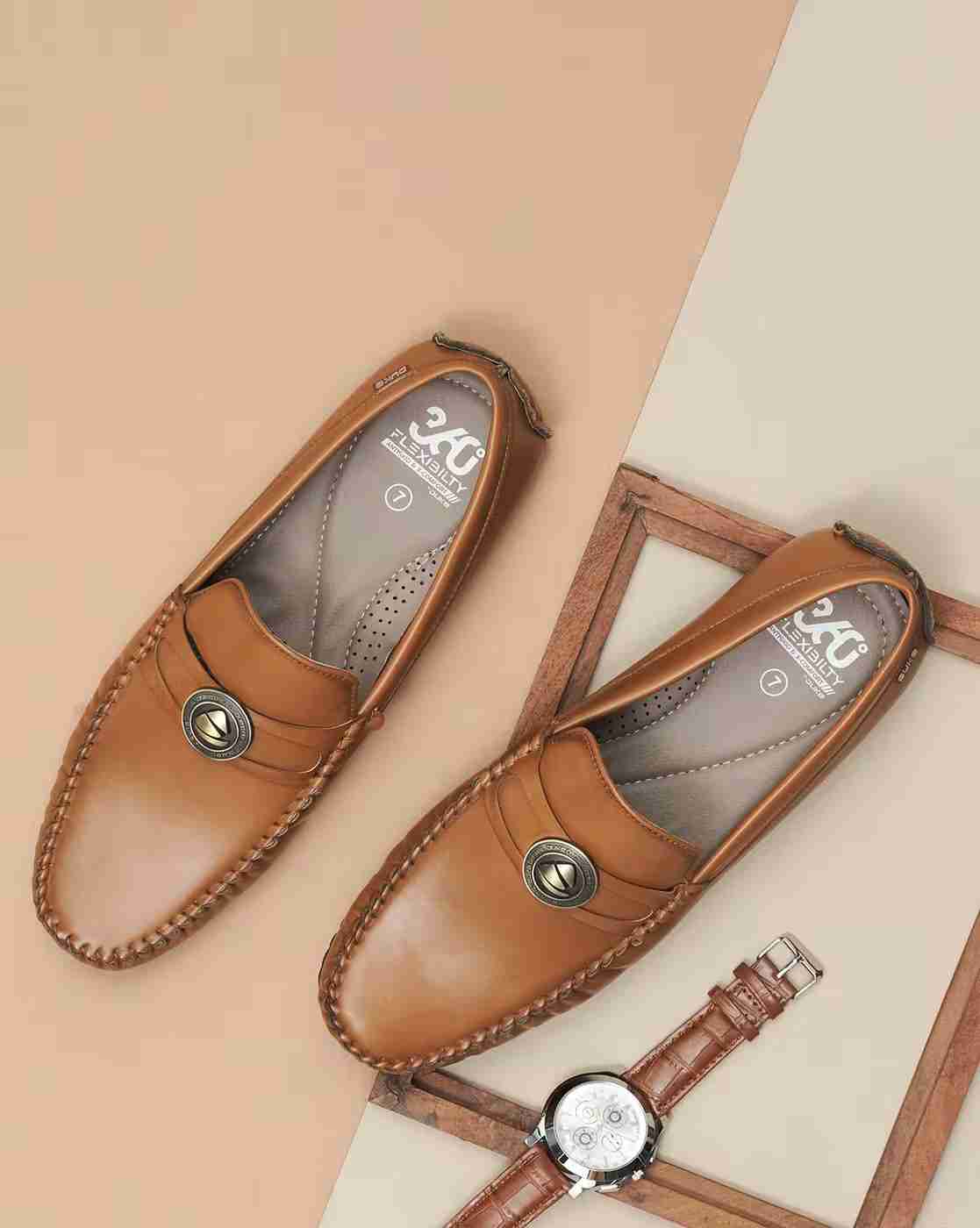 Low-Top Loafers with Metallic Accent
