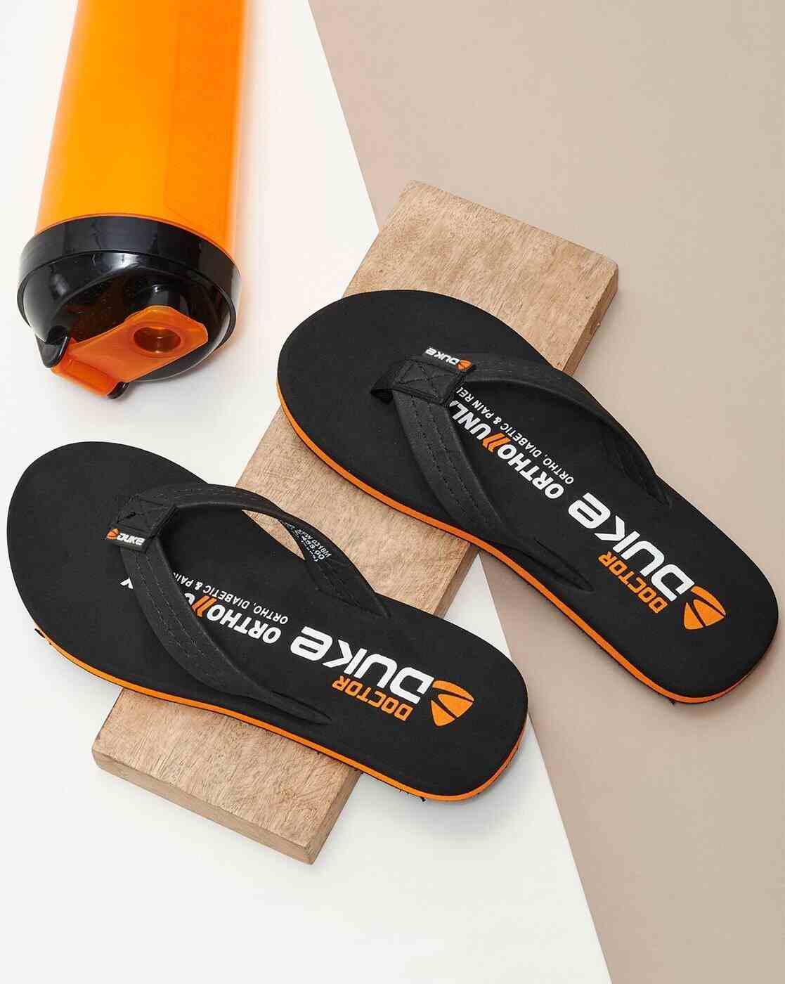 Brand Print Thong-Strap Flip-Flops