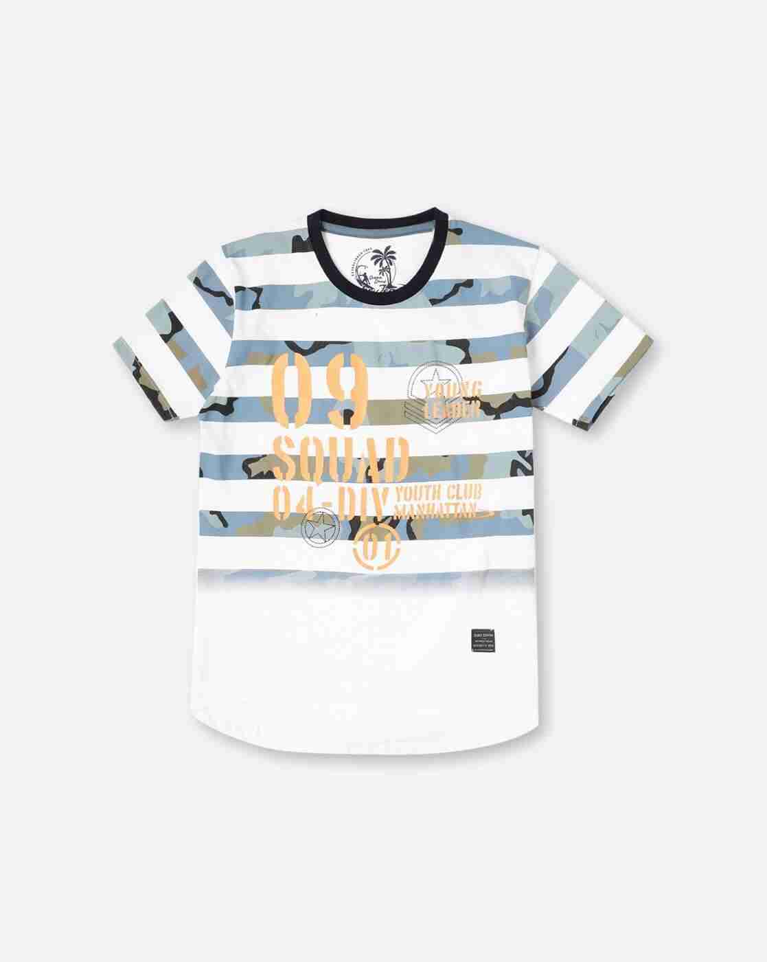 DUKE | Striped Crew-Neck T-Shirt|0
