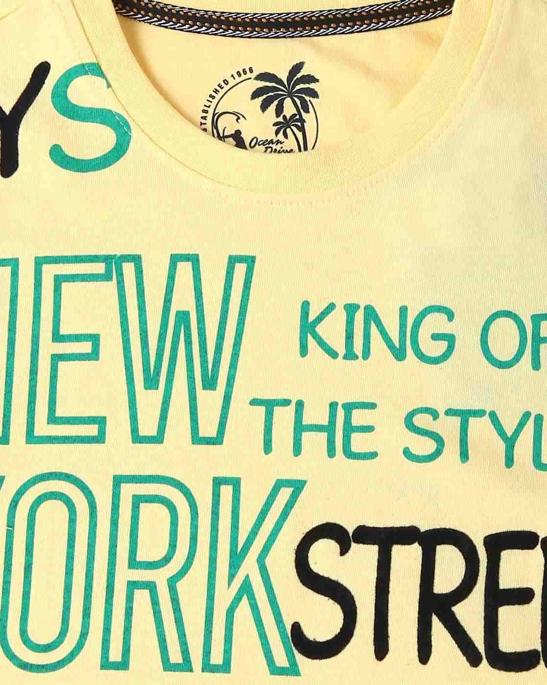 DUKE | Typographic Print Round-Neck T-Shirt|2