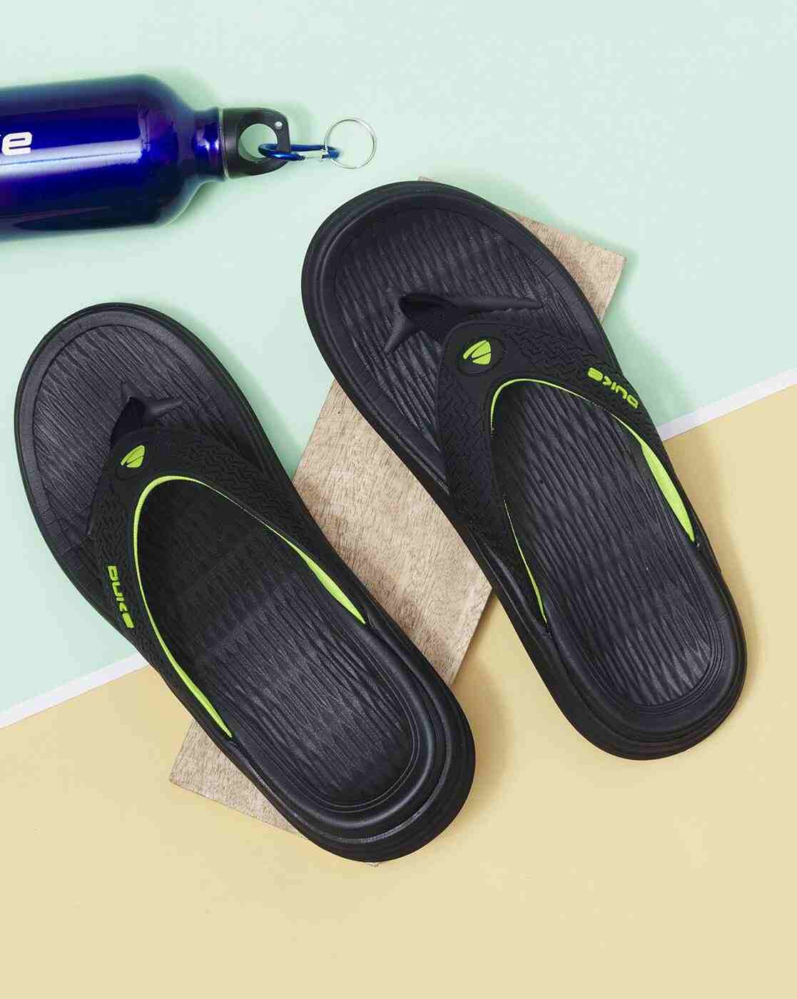 Thong Strap Flip-Flops with Brand Applique