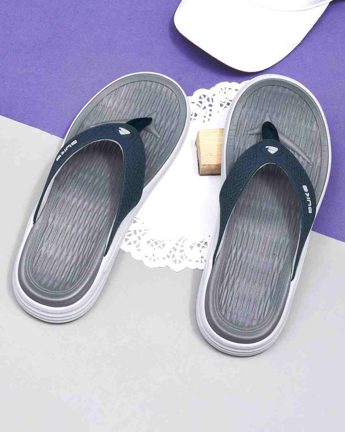 Thong Strap Flip-Flops with Brand Applique