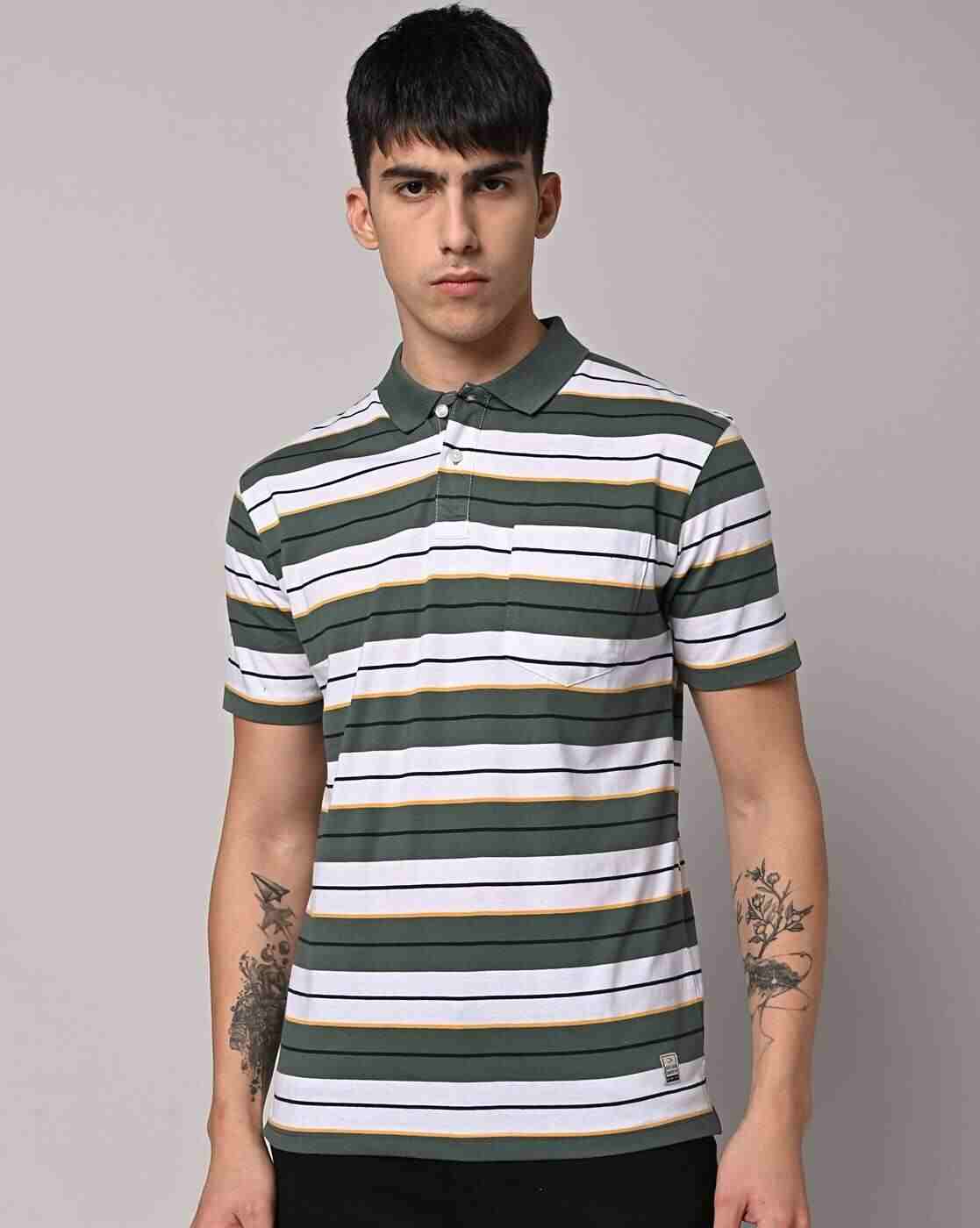 Regular Fit Striped Polo T-Shirt