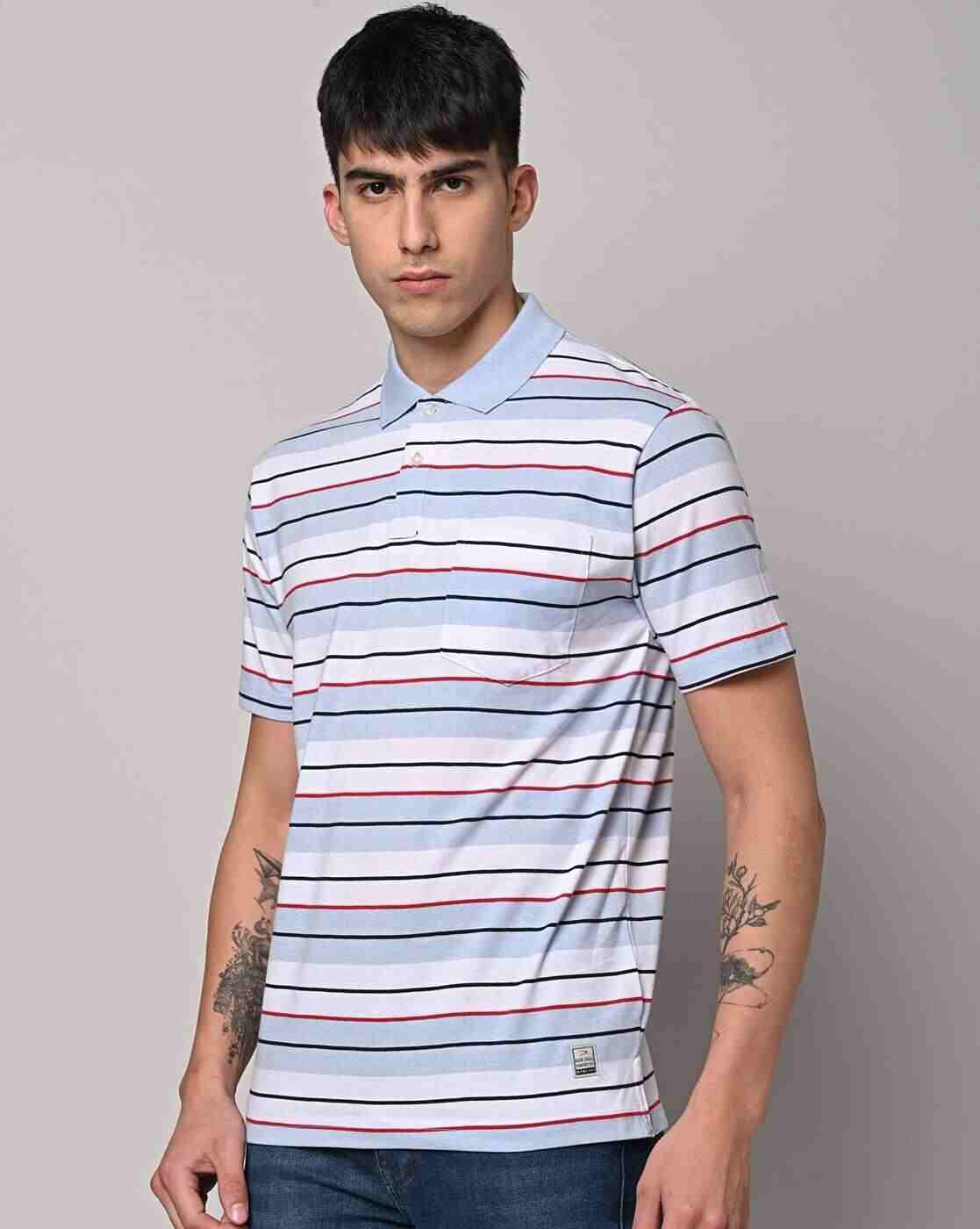 DUKE | Regular Fit Striped Polo T-Shirt|0