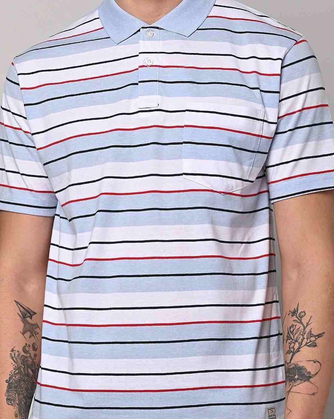 DUKE | Regular Fit Striped Polo T-Shirt|3