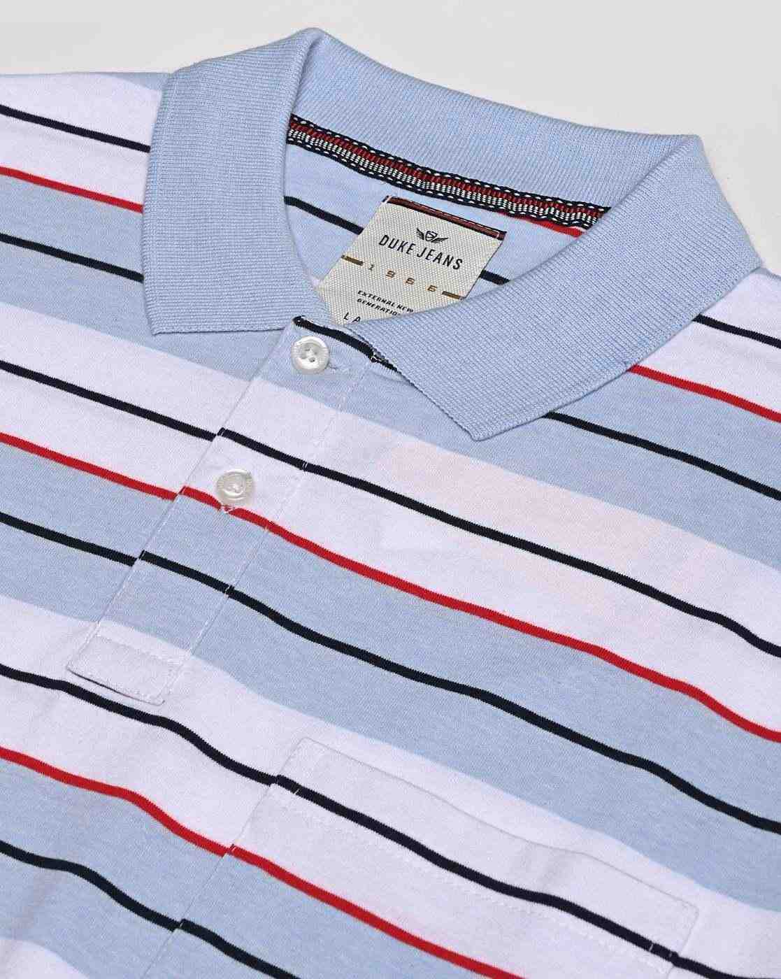 DUKE | Regular Fit Striped Polo T-Shirt|4