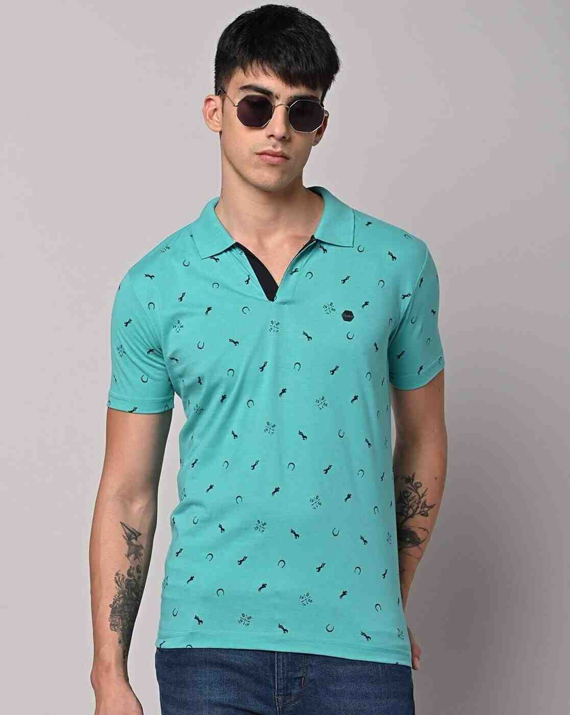 Printed Slim Fit Polo t-Shirt