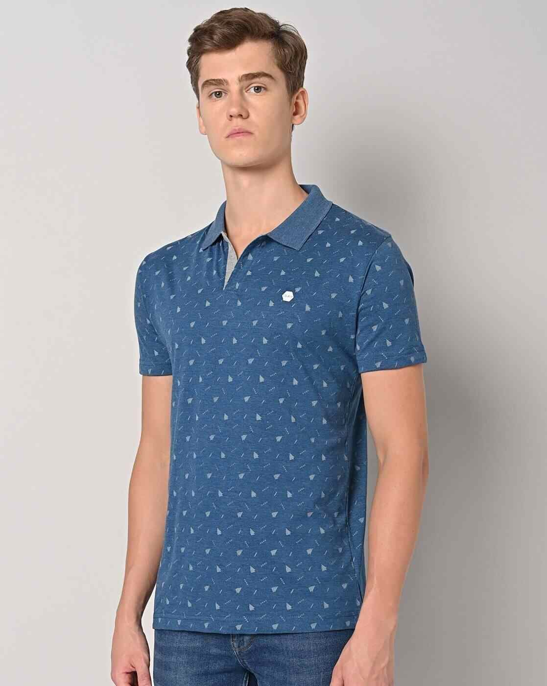 DUKE | Novelty Print Slim Fit Polo t-Shirt|1