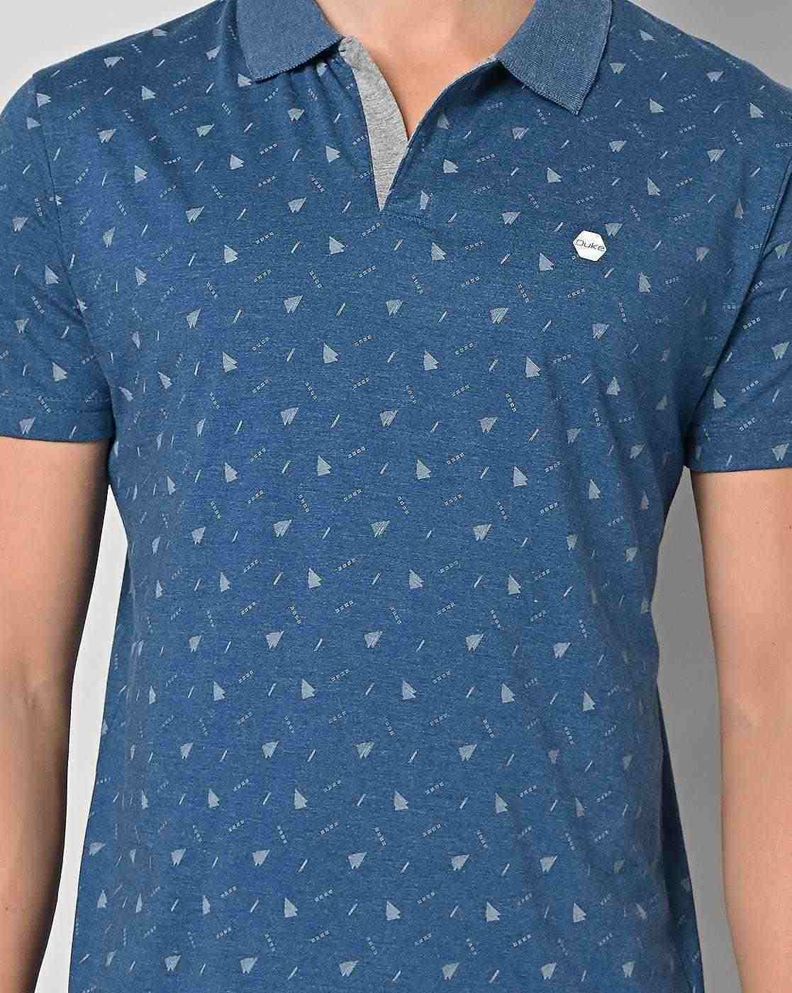 DUKE | Novelty Print Slim Fit Polo t-Shirt|3