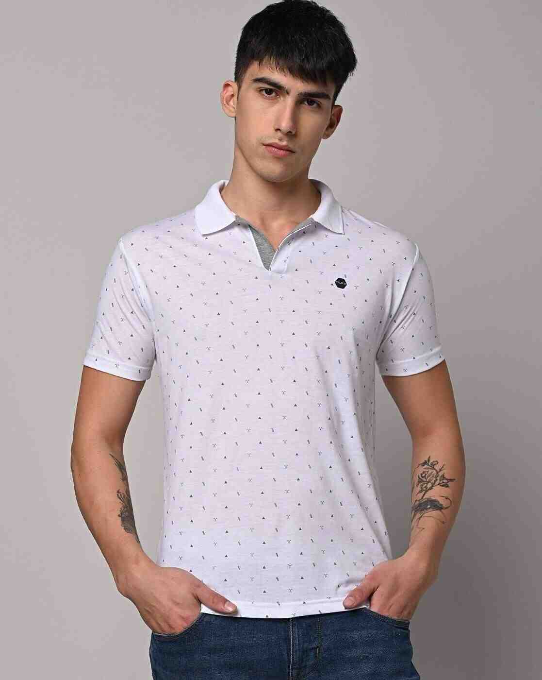 Printed Slim Fit Polo t-Shirt
