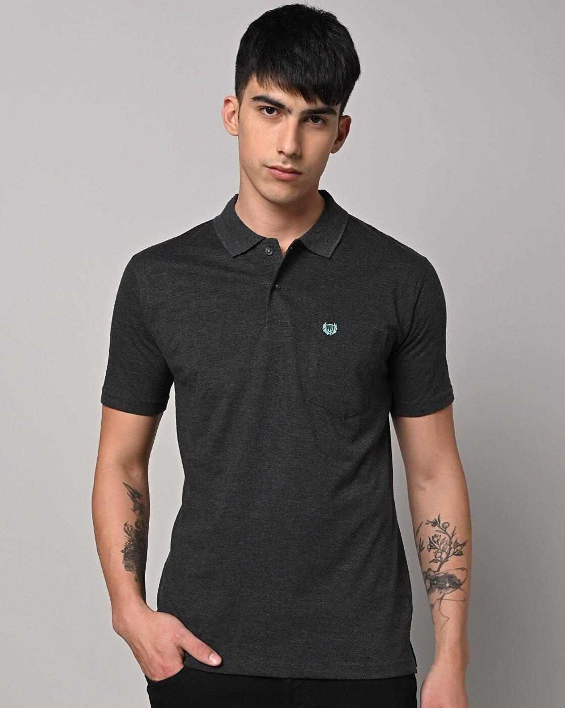 Regular Fit Polo T-Shirt with Patch Pocket