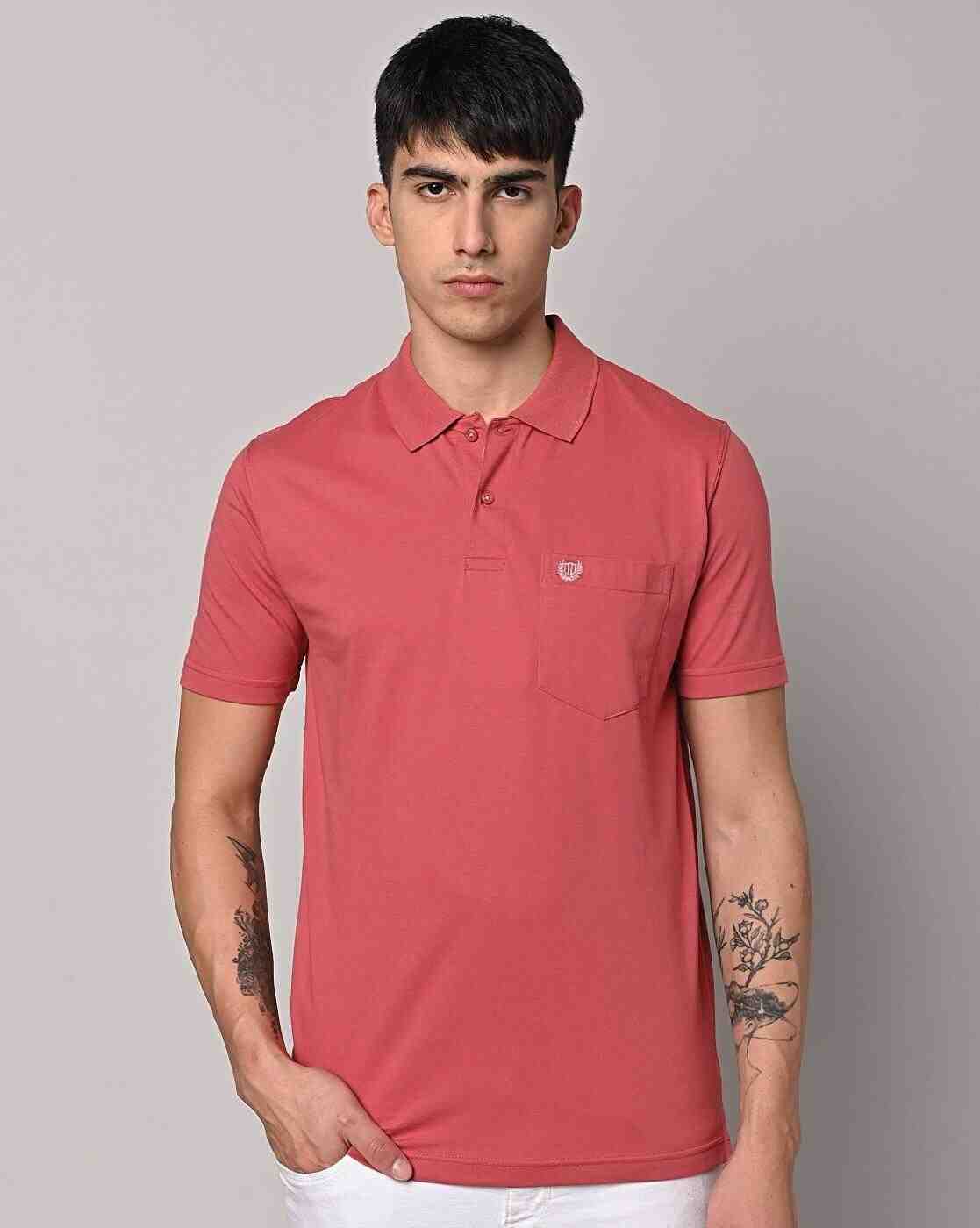 Regular Fit Polo T-Shirt with Patch Pocket