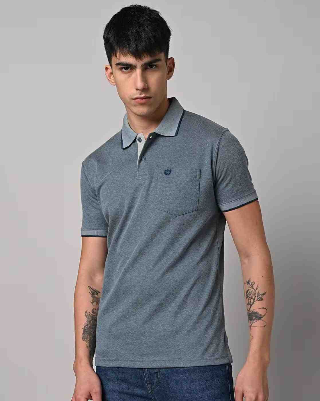 Regular Fit Polo T-Shirt with Patch Pocket