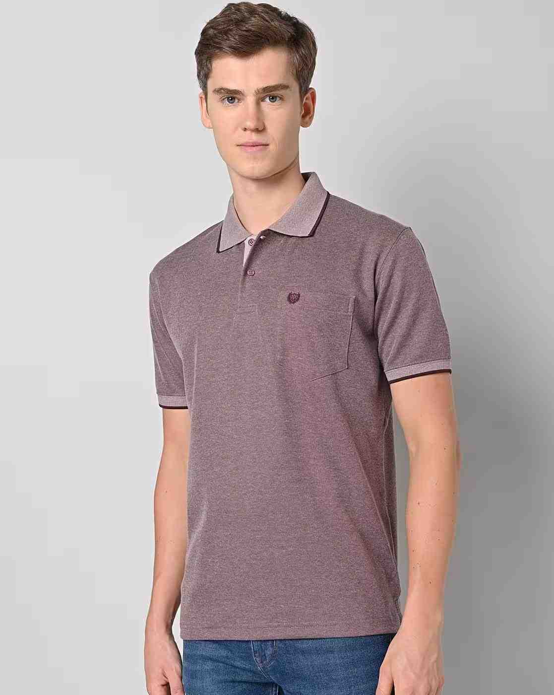 Regular Fit Polo T-Shirt with Patch Pocket
