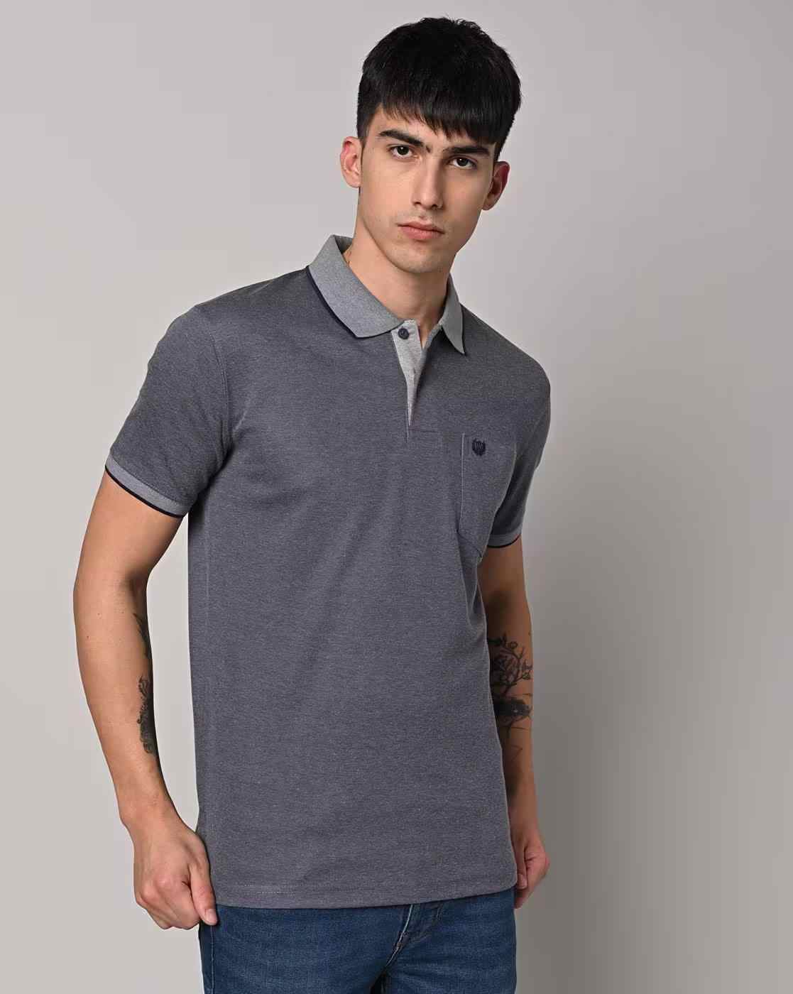 Regular Fit Polo T-Shirt with Patch Pocket