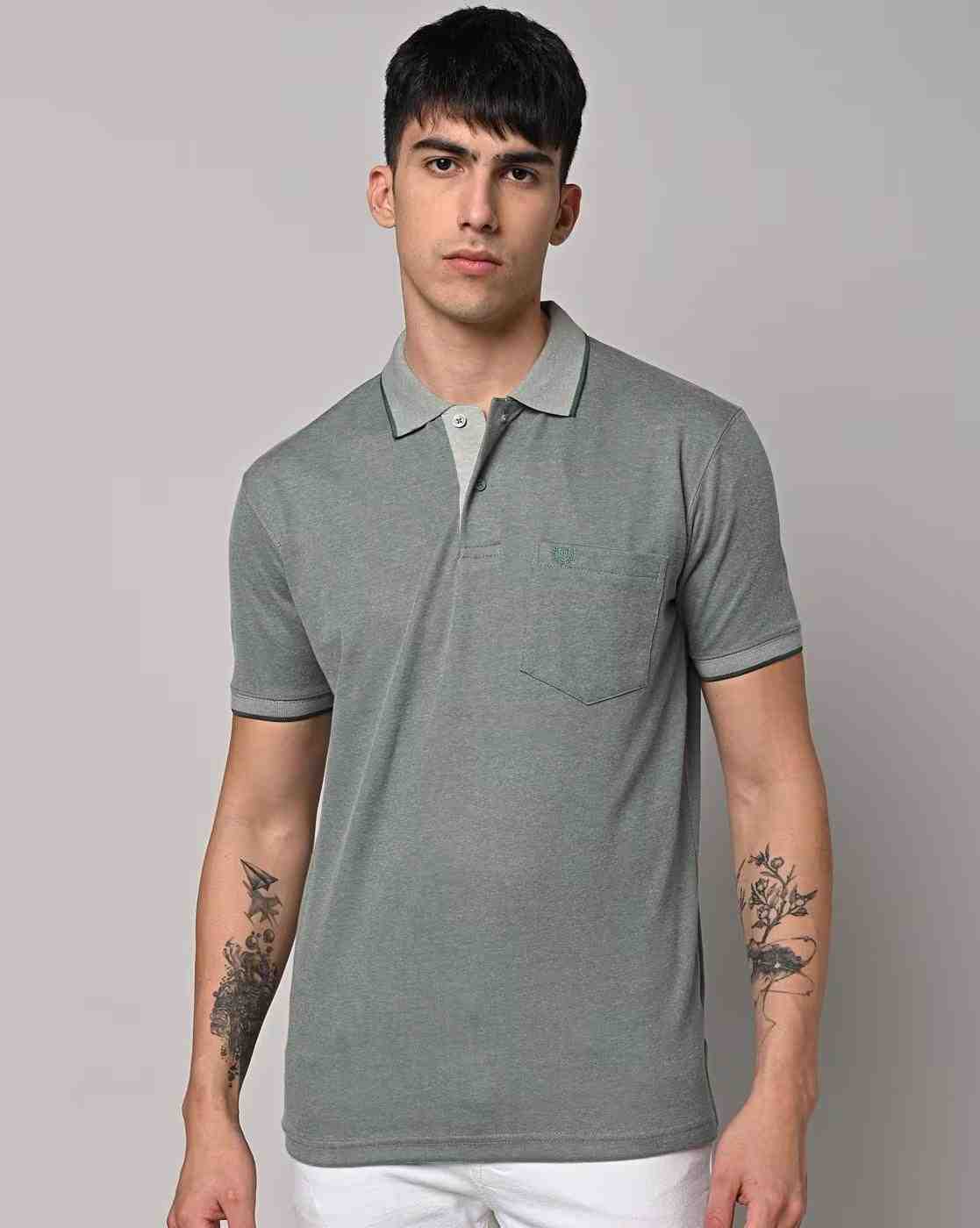 Regular Fit Polo T-Shirt with Patch Pocket