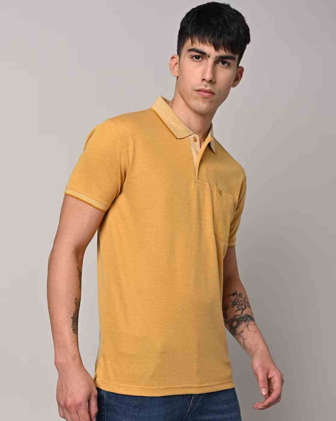 Regular Fit Polo T-Shirt with Patch Pocket