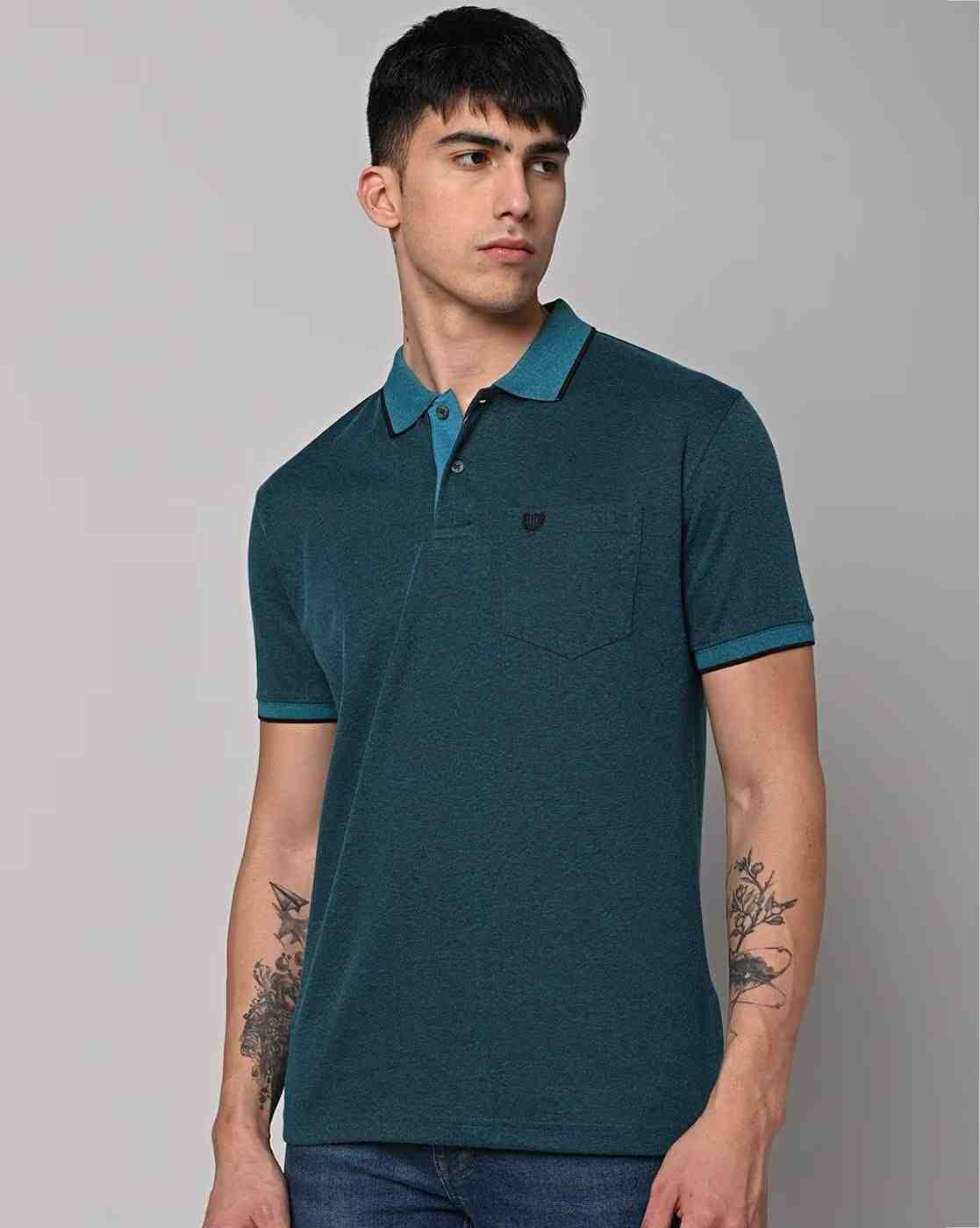Regular Fit Polo T-Shirt with Patch Pocket