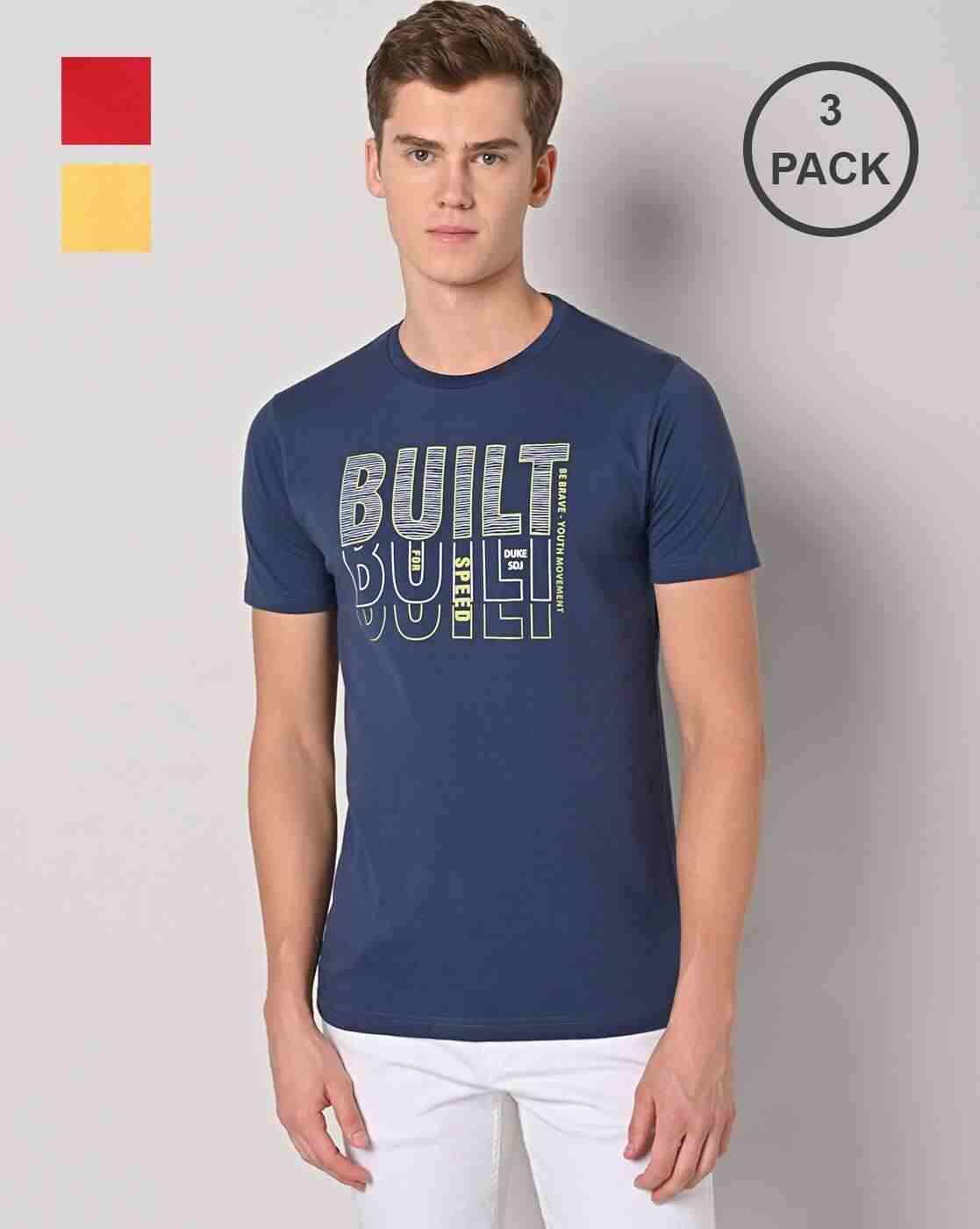 DUKE | Slim Fit Pack of 3 Crew-Neck T-Shirts|0