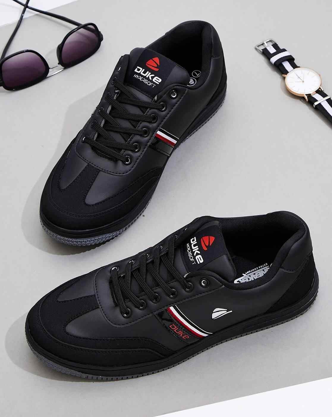 Men Brand Print Lace-Up Sneakers