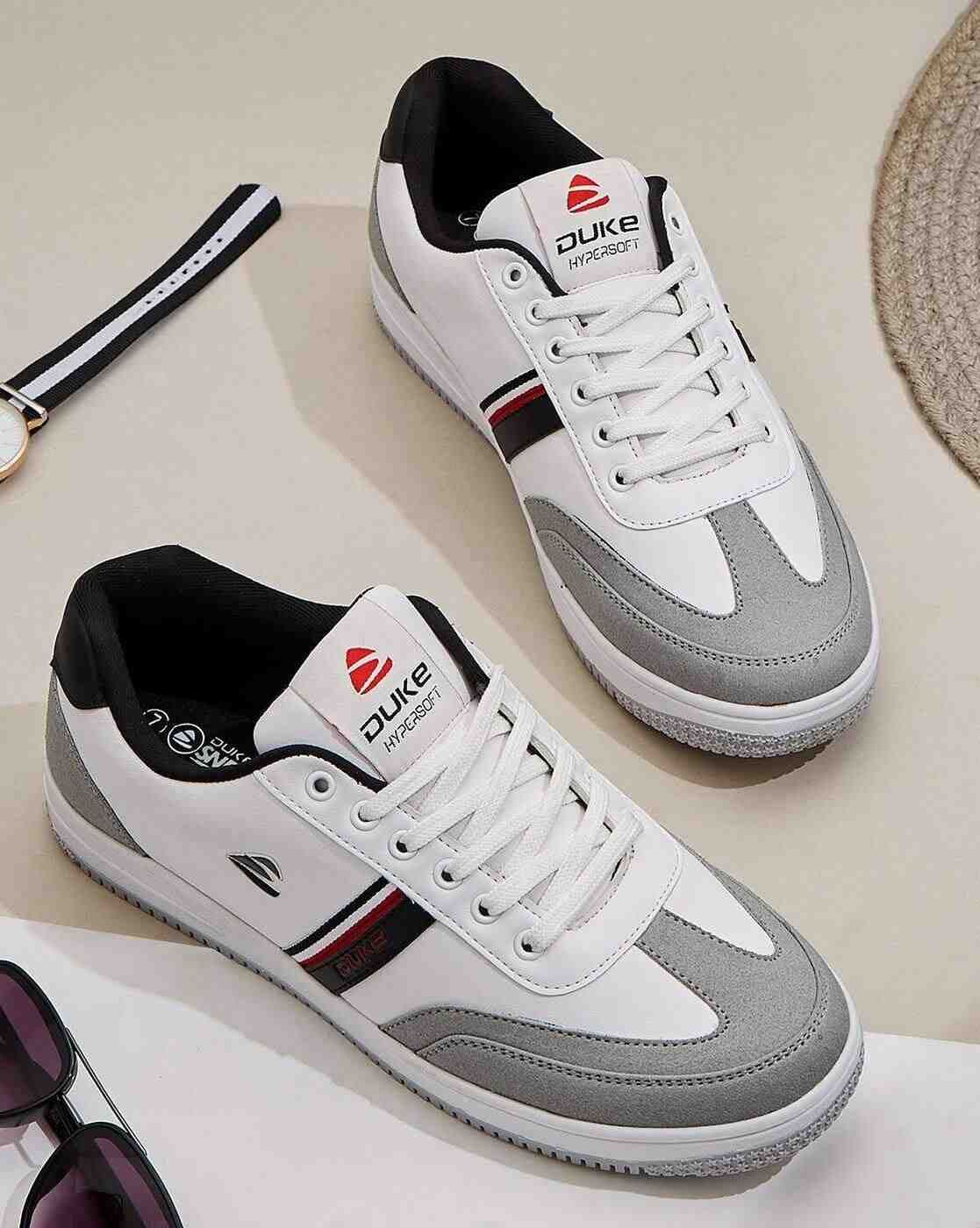 DUKE | Men Brand Print Lace-Up Sneakers|0