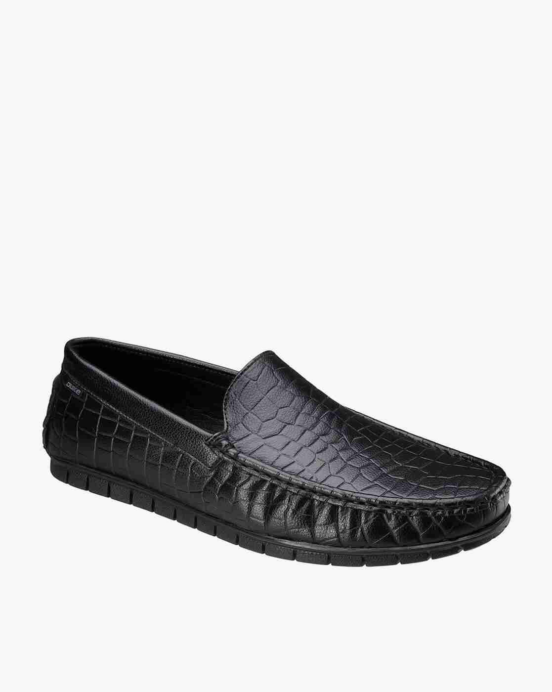 DUKE | Men Croc-Embossed Slip-On Shoes|2