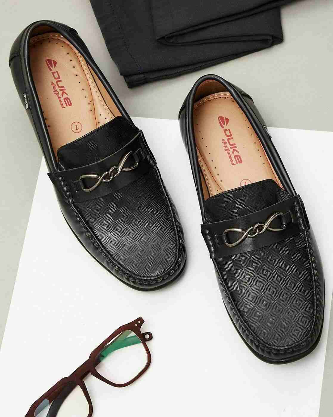 DUKE | Men Checked Loafers|0