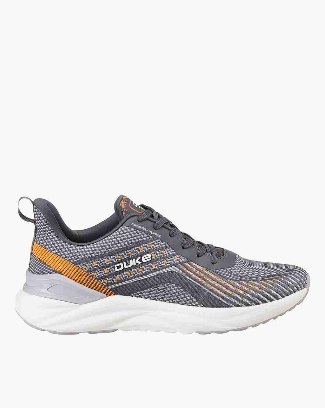 DUKE | Men Striped Lace-Up Running Shoes|1