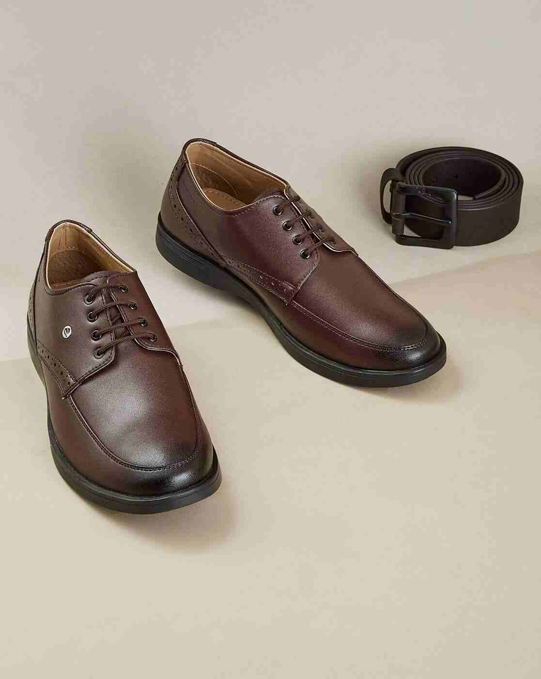 Men Low-Top Lace-Up Brogue Shoes