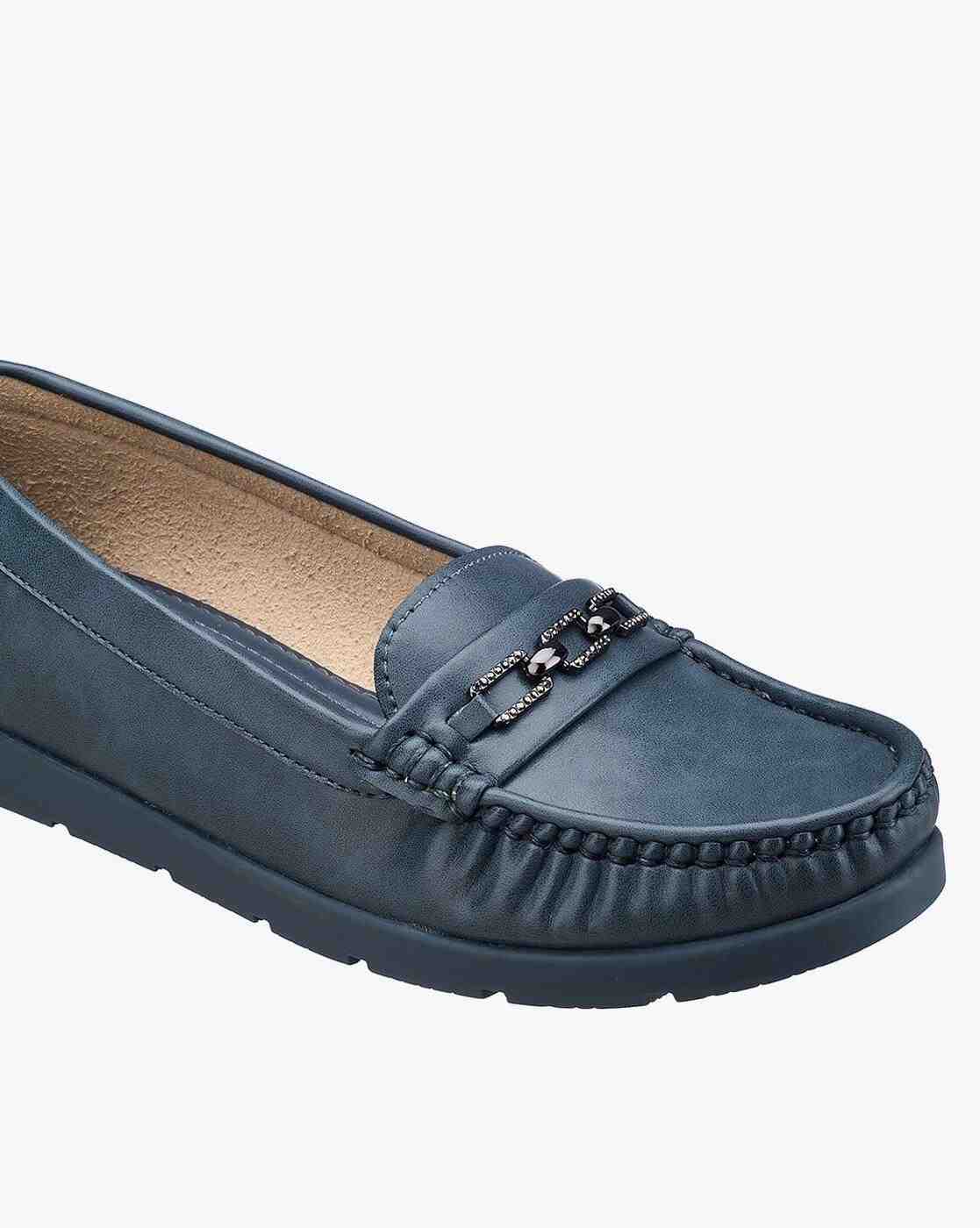 DUKE | Women Round-Toe Loafers with Metal Accent|5