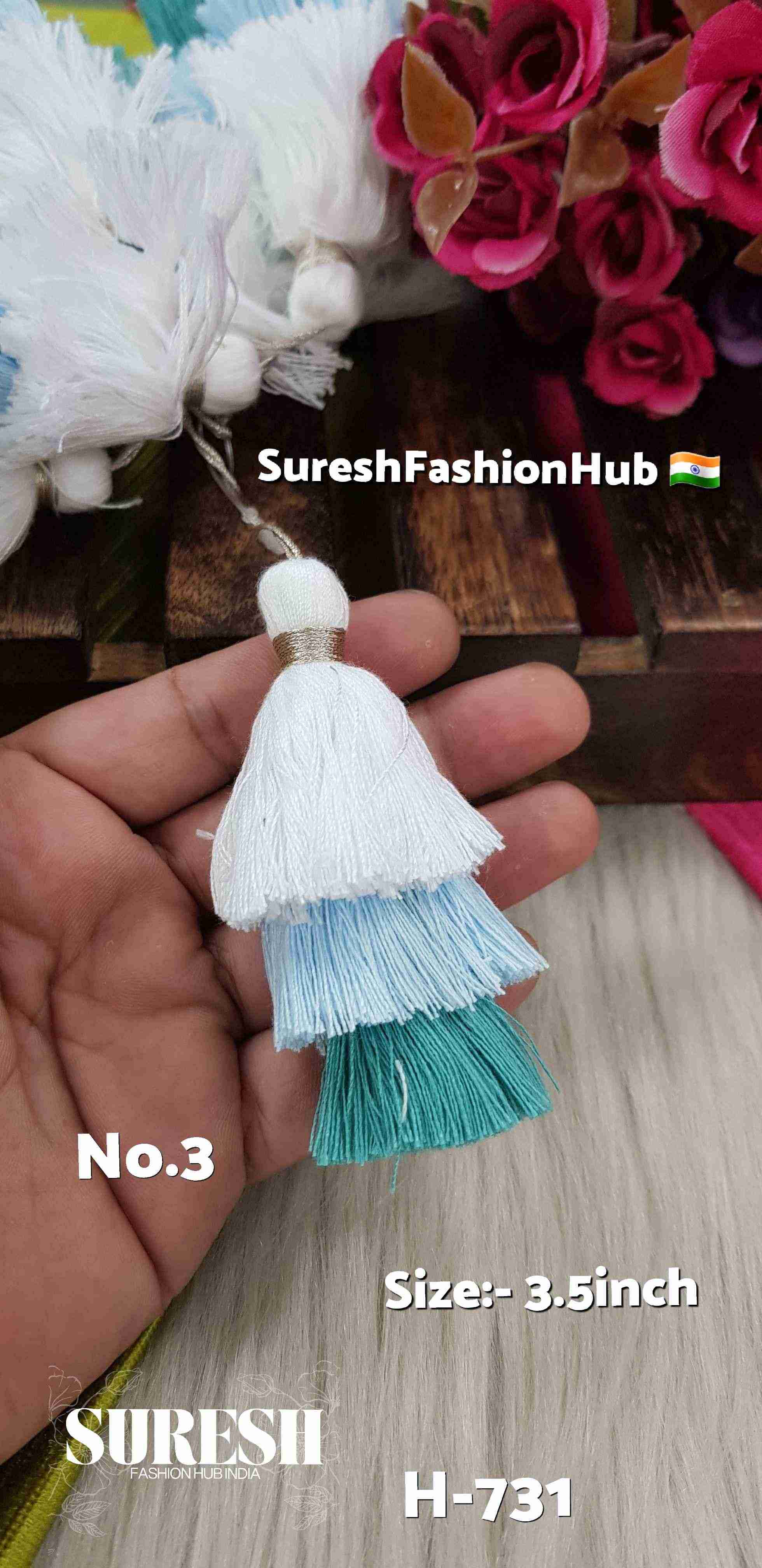 Candy Bloom Triple Color Tassel – Color No 3 : H-731
