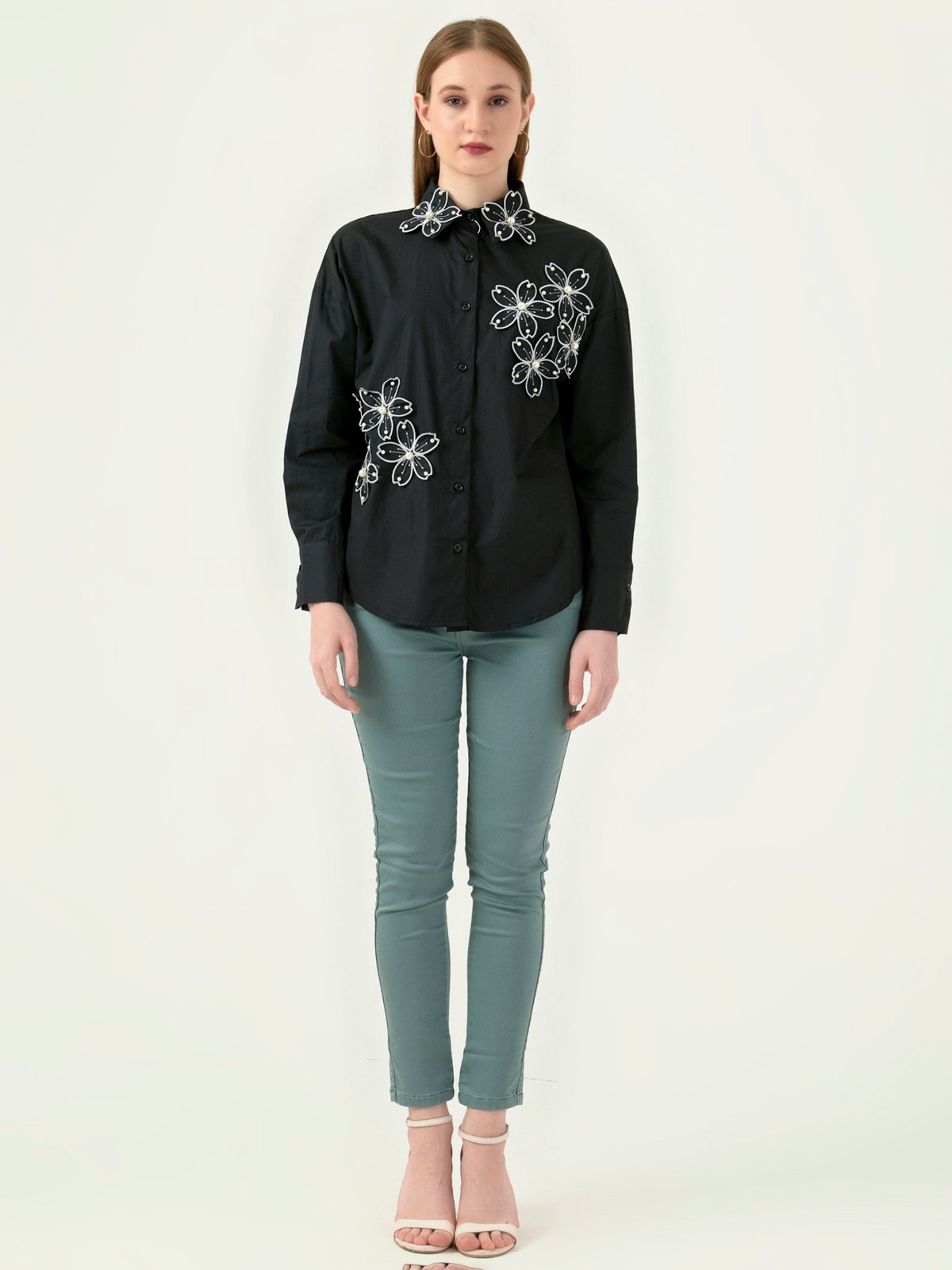 Albion Women Smart Premium Black Casual Shirt