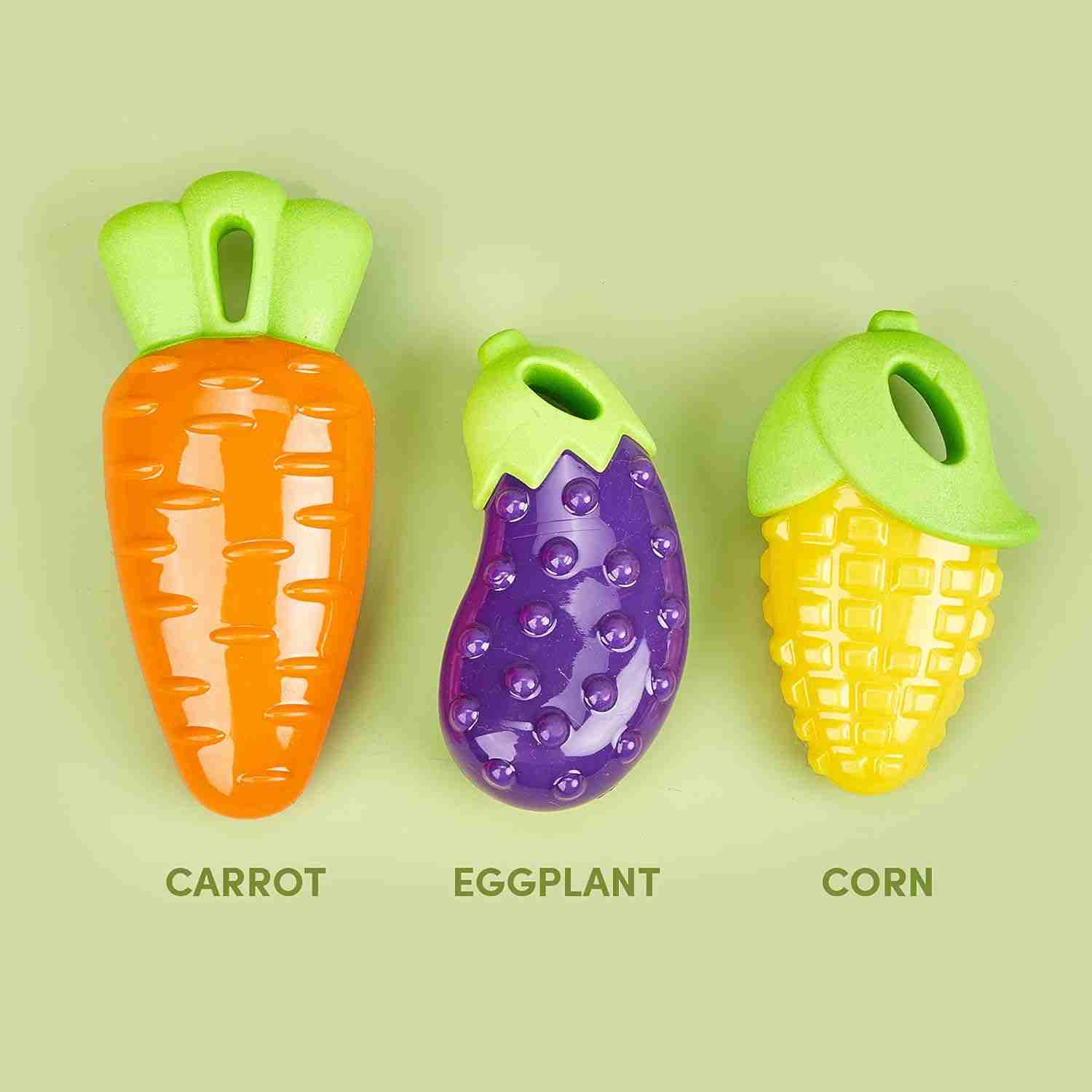 Barkbutler Fofos Vegi Bites Corn Squeaky Toy for Dogs
