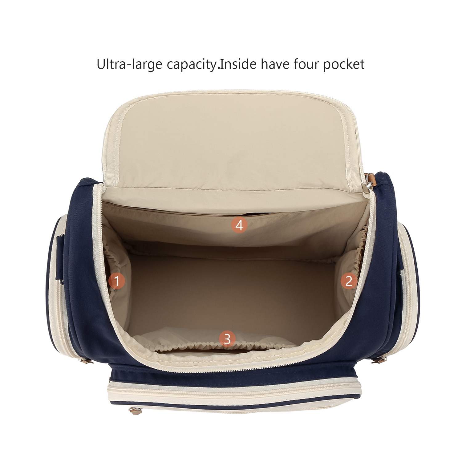 Nautical Chic Quilted Diaper Backpack
