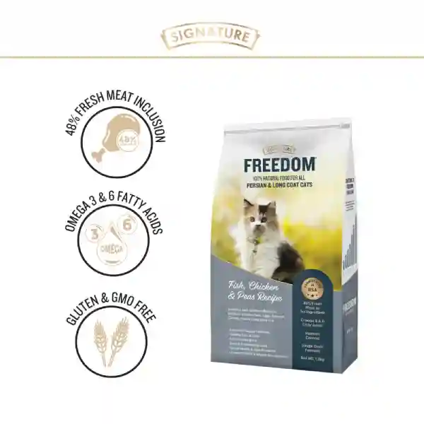 Freedom 100% Natural food for Persian cat Long Coat Dry Cat Food - 1.2 Kg