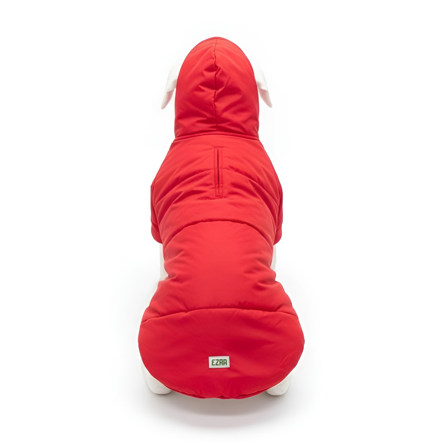 Ezra Fur Winter Jacket for Dogs, Cozy, Ultra Warm, and Water Resistant with Velcro Closure (Red)