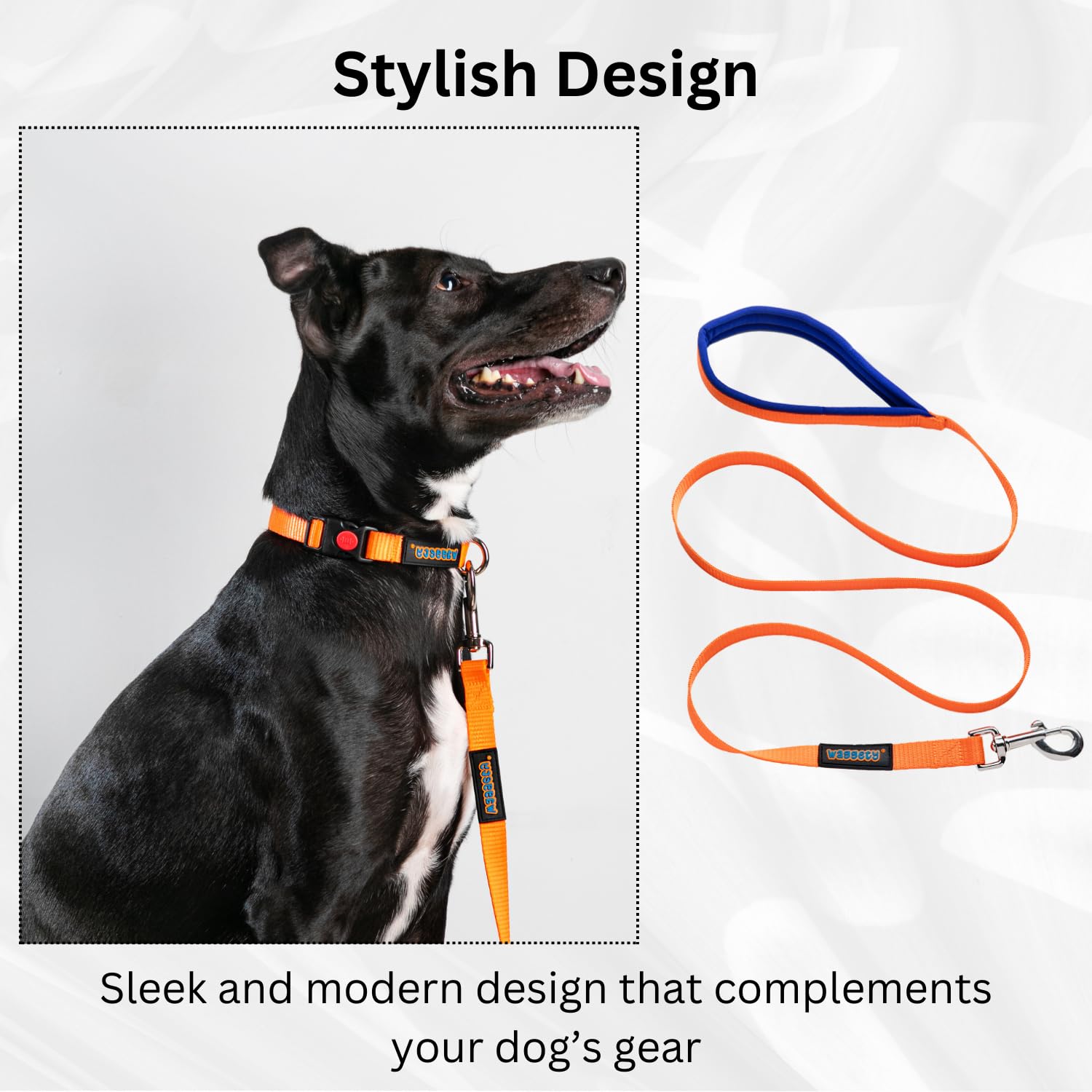 Waggety Dog Leash, Orange