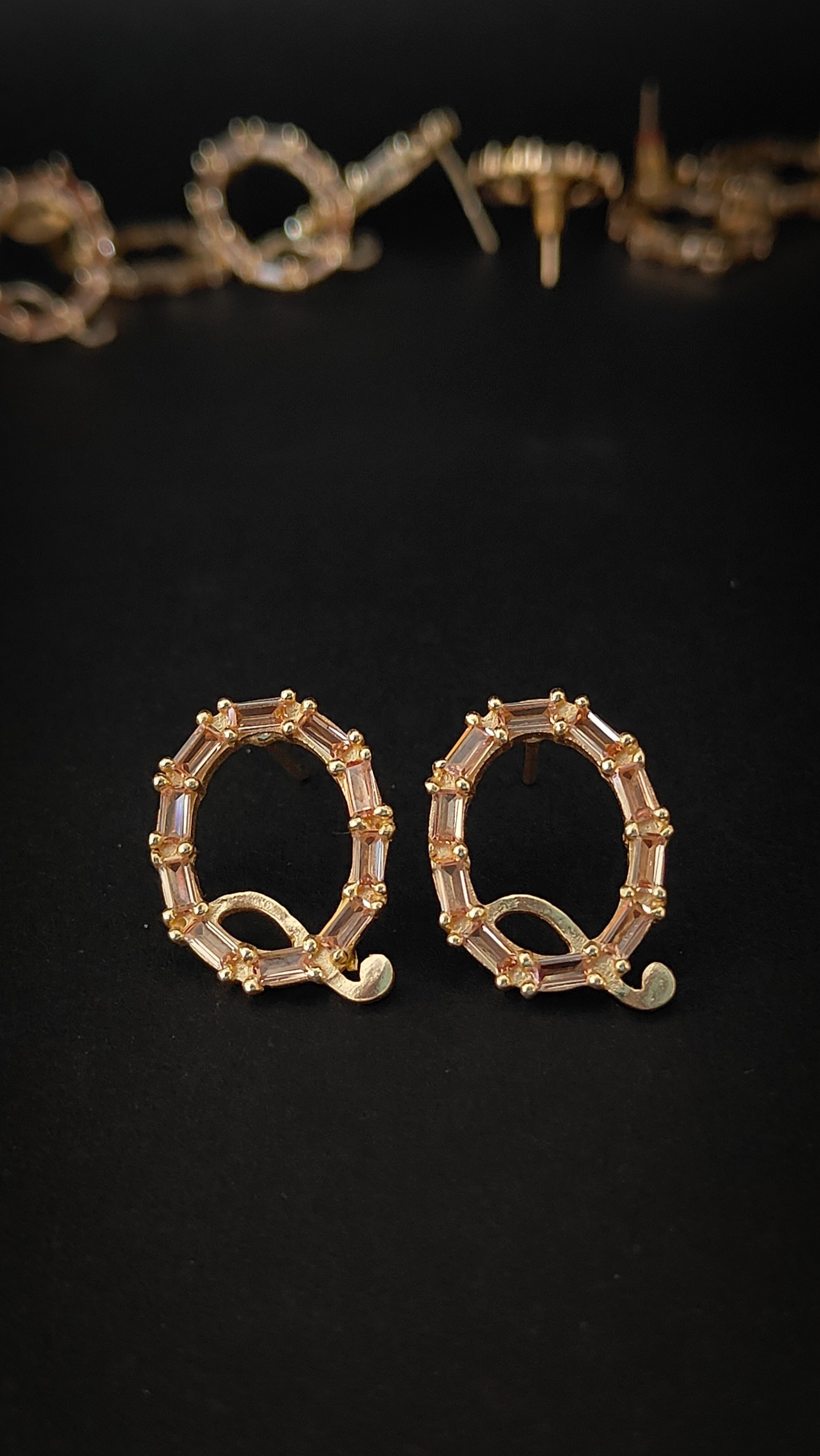 Gold Just 'Queen' Studs