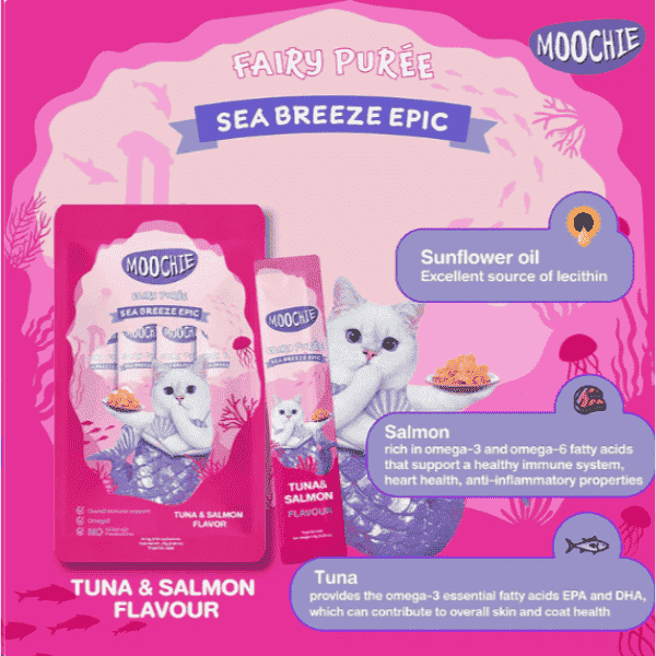 Moochie Creamy Tuna & Salmon Cat Treat - 75g